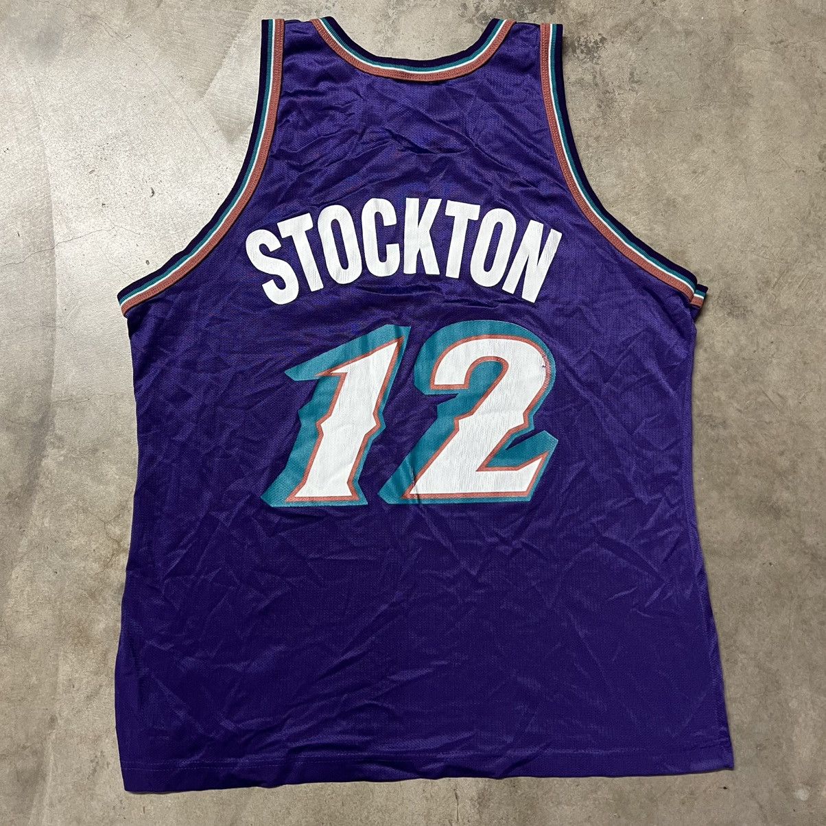 Vintage 90’s NBA Utah Jazz John Stockton #12 Champion Jersey