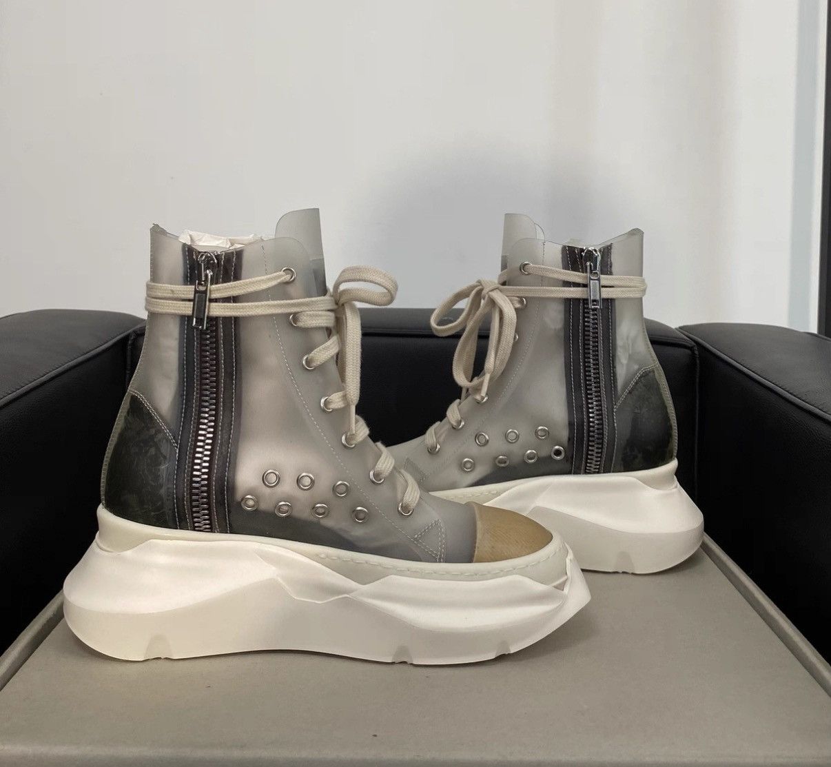 Rick Owens Rick Owens PVC Platform Bubble Converse-Inspired Sneakers Size US 7 / IT 37 - 5 Thumbnail