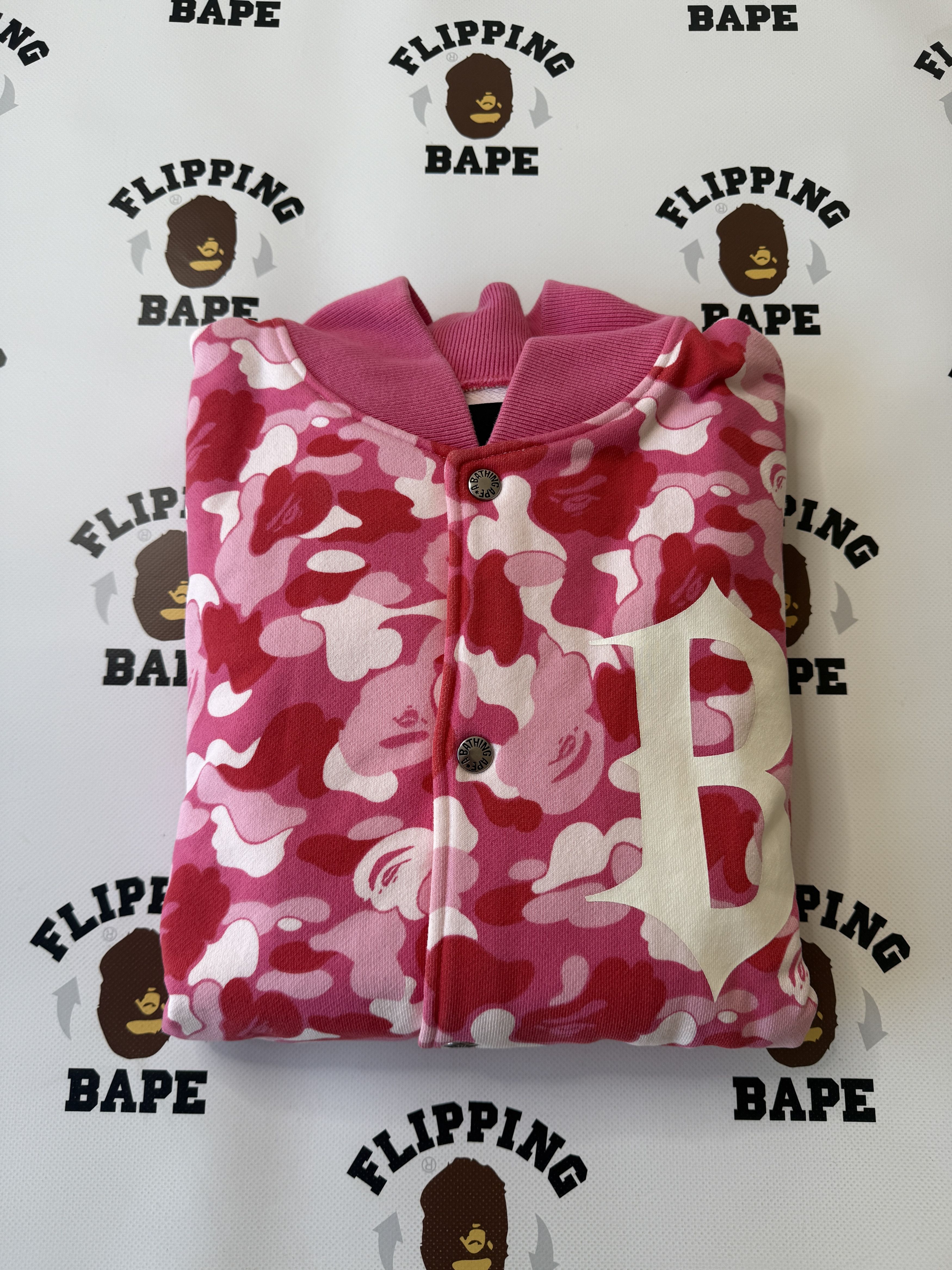 Bape BAPE NIGO FAVORITE SHOP ABC CAMO SWEAT VARSITY JACKET (2008) Size US L / EU 52-54 / 3 - 18 Thumbnail