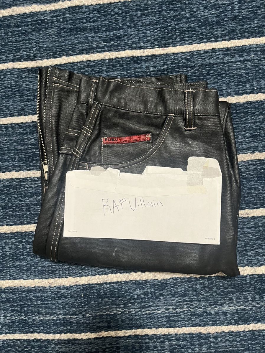 Japanese Brand Waxed Denim FUBU Jeans 32x34 Black Size US 34 / EU 50 - 8 Thumbnail