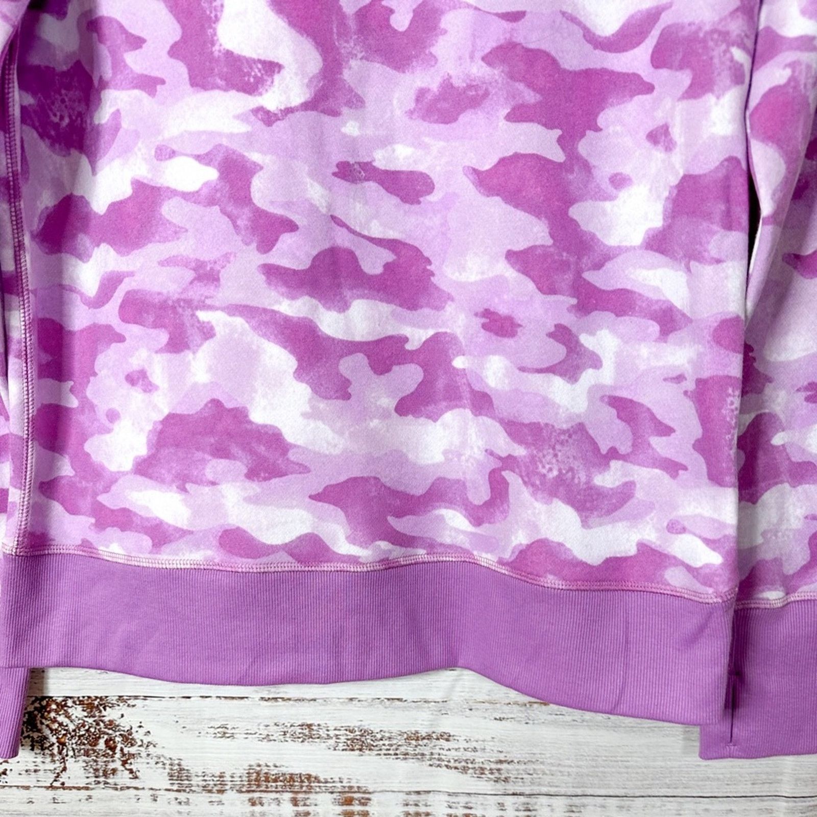 Tek Gear Tek Gear Fleece Pullover Sweatshirt Camo Purple, Size Small Size S / US 4 / IT 40 - 3 Thumbnail