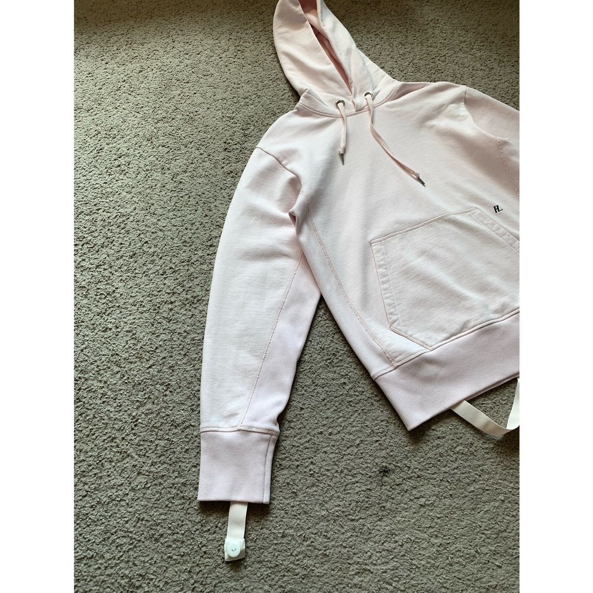 Helmut Lang HELMUT LANG RARE LIGHT PINK BONDAGE HOODIE Size US M / EU 48-50 / 2 - 8 Thumbnail