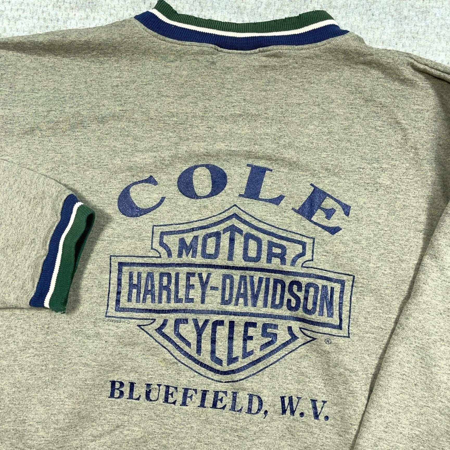 Harley Davidson VINTAGE Harley-Davidson Sweatshirt Men XL Green Crewneck 90s USA Ringer Size US XL / EU 56 / 4 - 4 Thumbnail