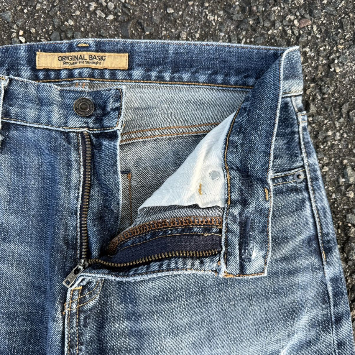 StraightFaded VINTAGE JAPAN S-002 FADED JEAN DENIM PANTS Size US 31 - 8 Thumbnail