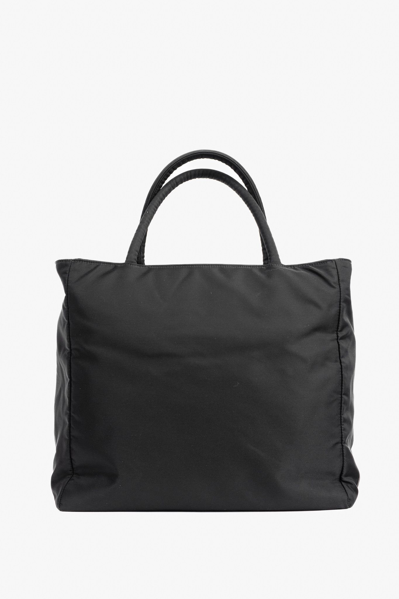 Prada Prada Black Tessuto Nylon Logo-Plaque Tote Size ONE SIZE - 4 Thumbnail