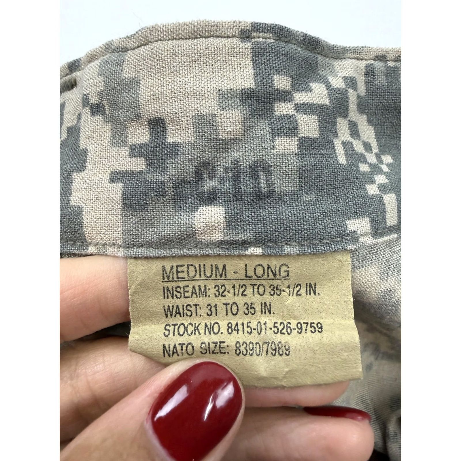 Vintage SNC Telecommunication Pants Mens Medium Green Camo Cargo Adjustable Military Size US 31 - 5 Thumbnail