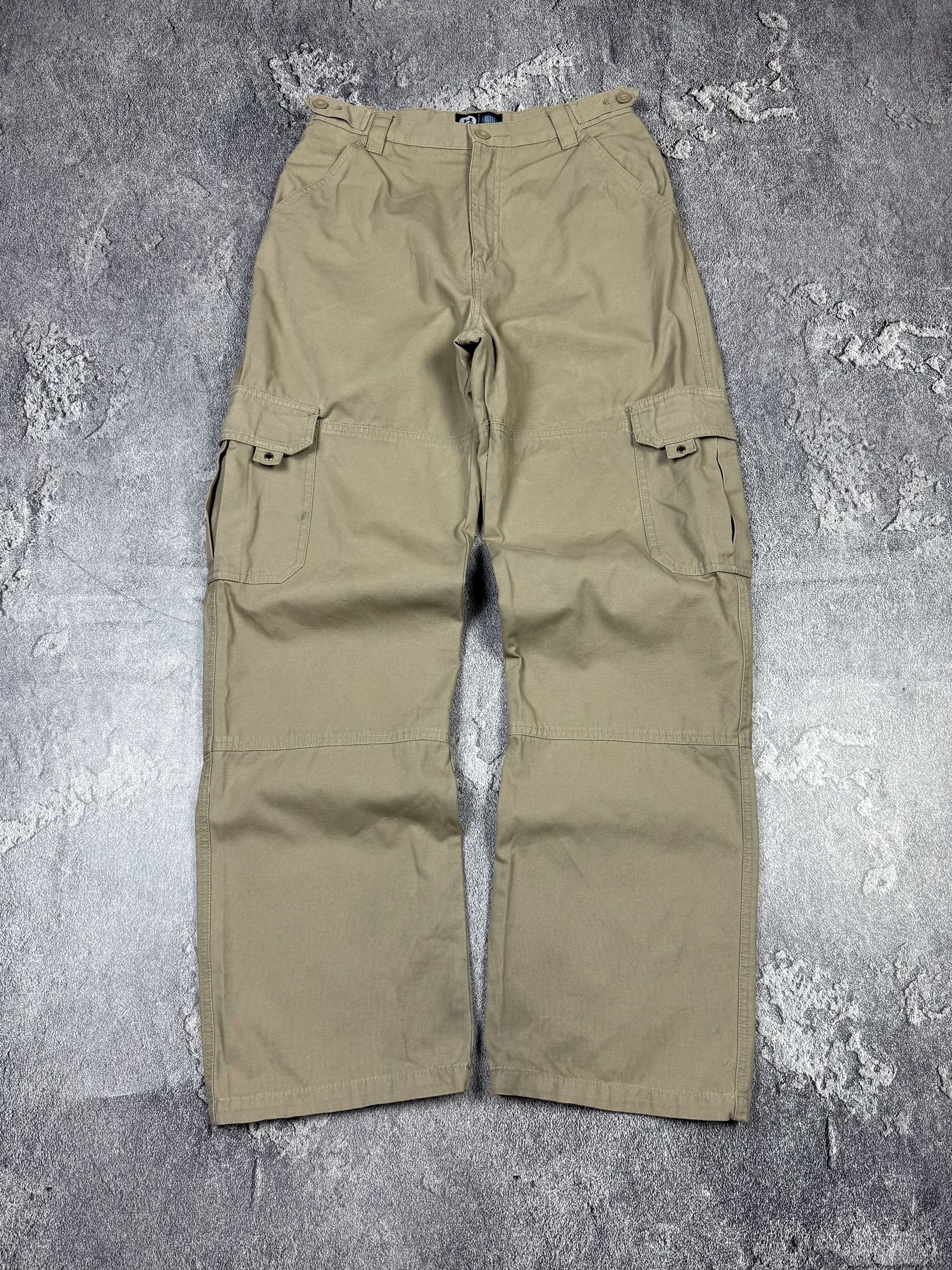 Japanese Brand Vintage 2000s Cargo Baggy Pants Japanese Style Y2K Size US 29 - 2 Thumbnail