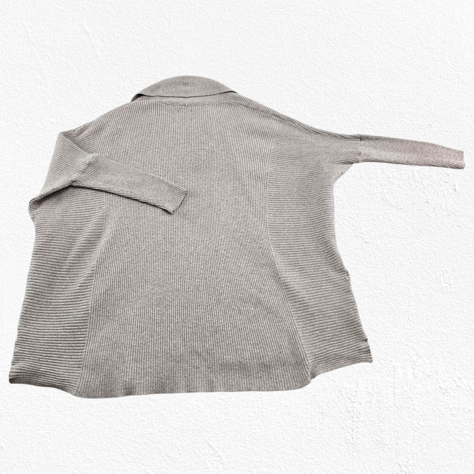 Zara Open Front Cardigan Beige Ribbed Sweater Size Medium Size M / US 6-8 / IT 42-44 - 7 Thumbnail