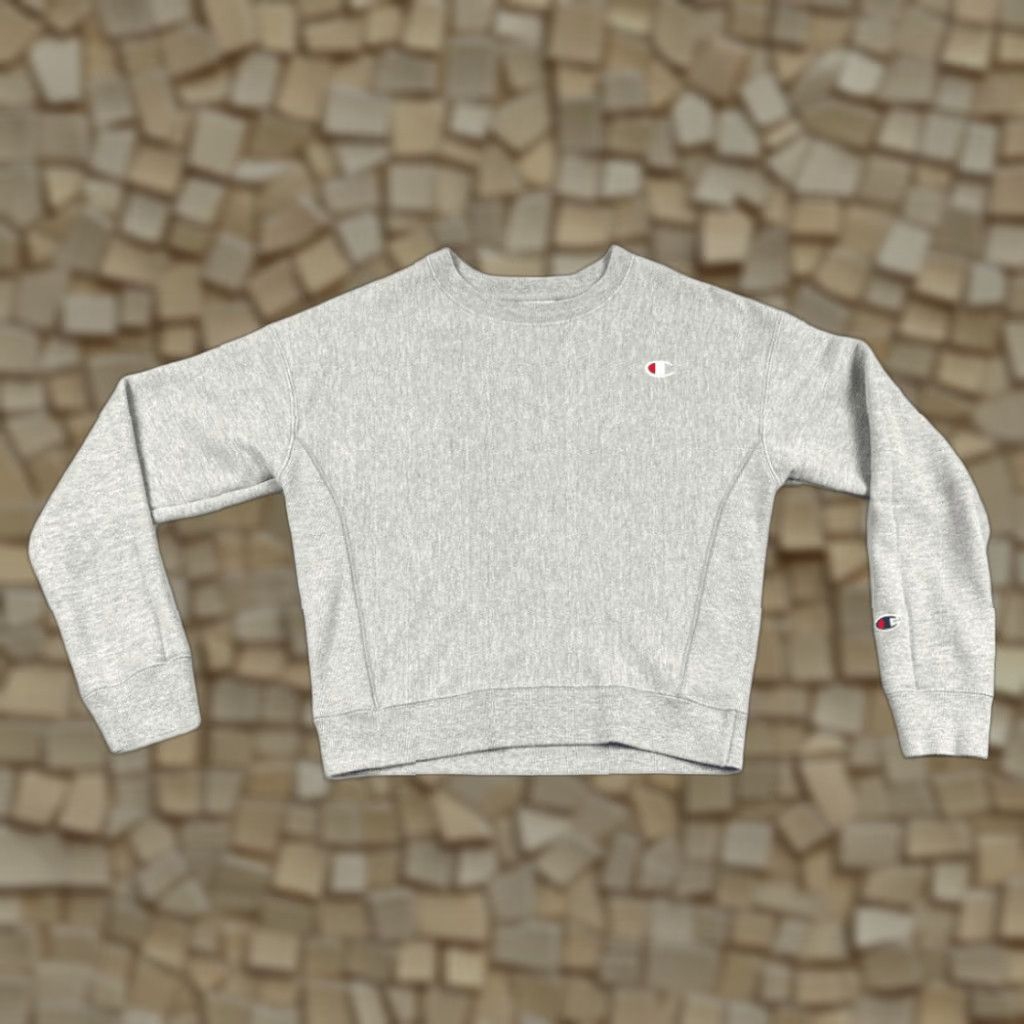 Champion VINTAGE Champion Reverse Weave Sweater Womens SMALL Gray Sweatshirt Pullover Activewear Size S / US 4 / IT 40 - 1 Thumbnail