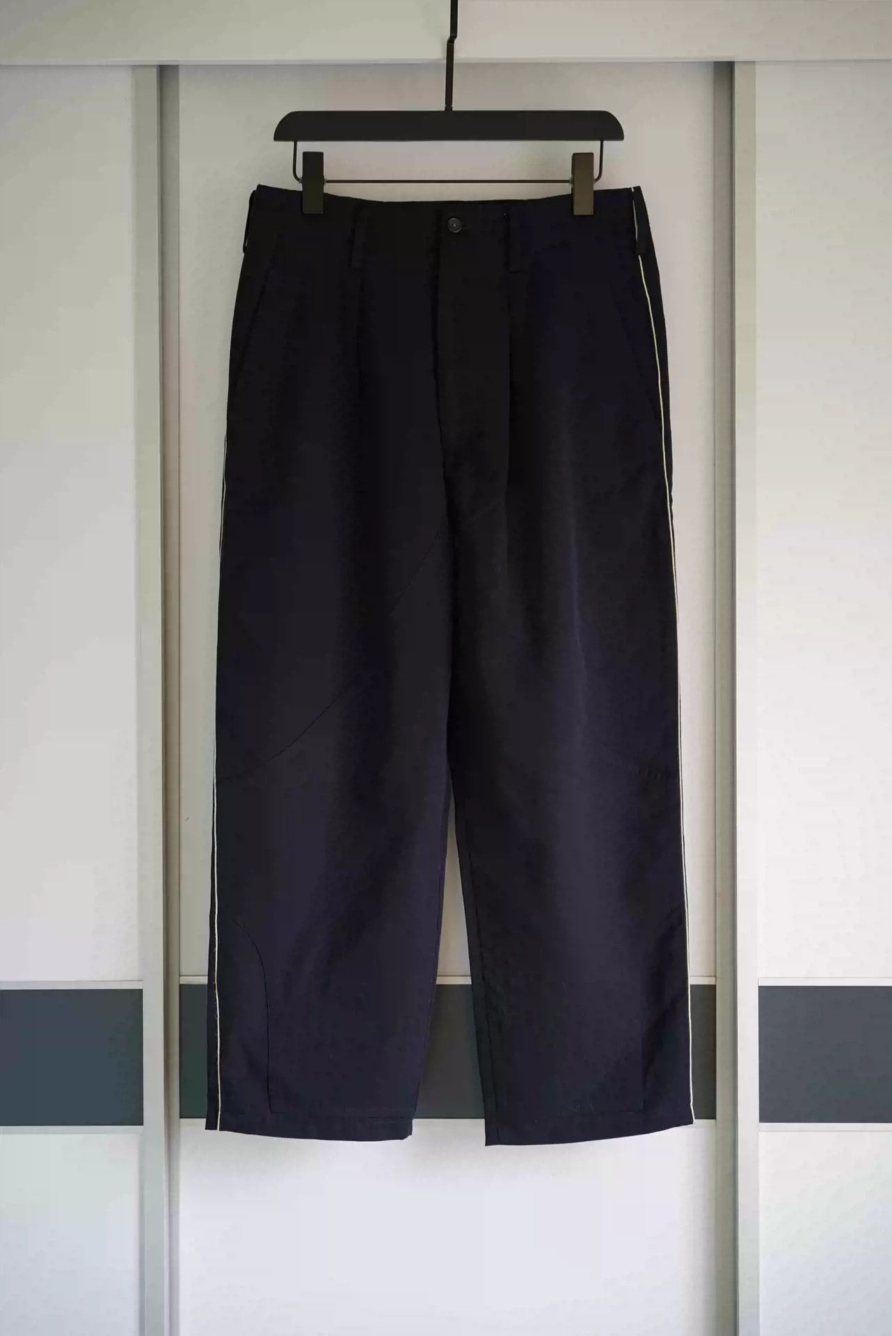 Yohji Yamamoto Yohji Yamamoto 93aw Structural Wool Trousers With White Thr Size US 34 / EU 50 - 1 Thumbnail