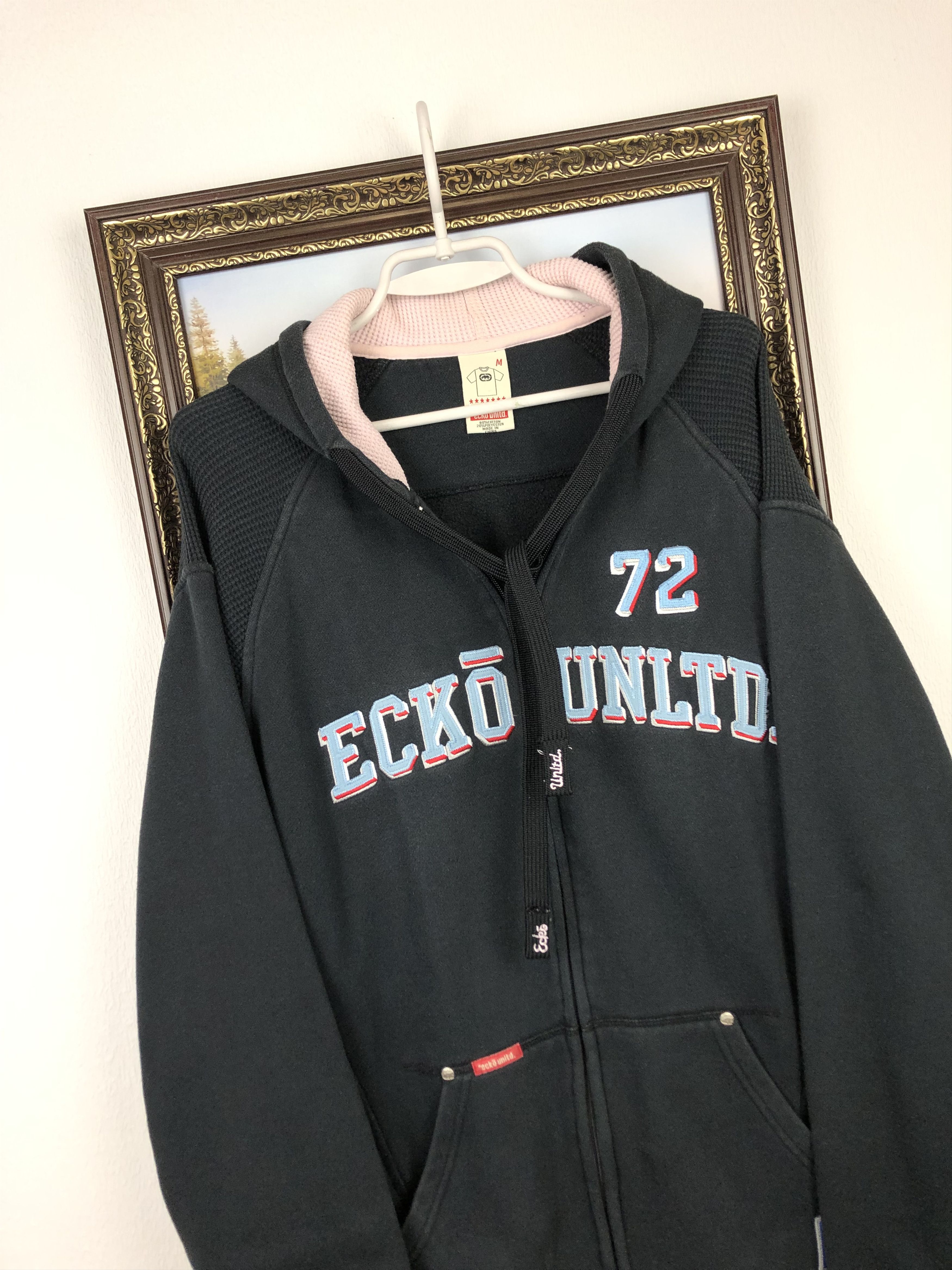 Ecko Unltd. × Rare Panther × Vintage Vintage ECKO Unltd Zip Up Hoodie Sweatshirt Black Jacket Size US M / EU 48-50 / 2 - 3 Thumbnail