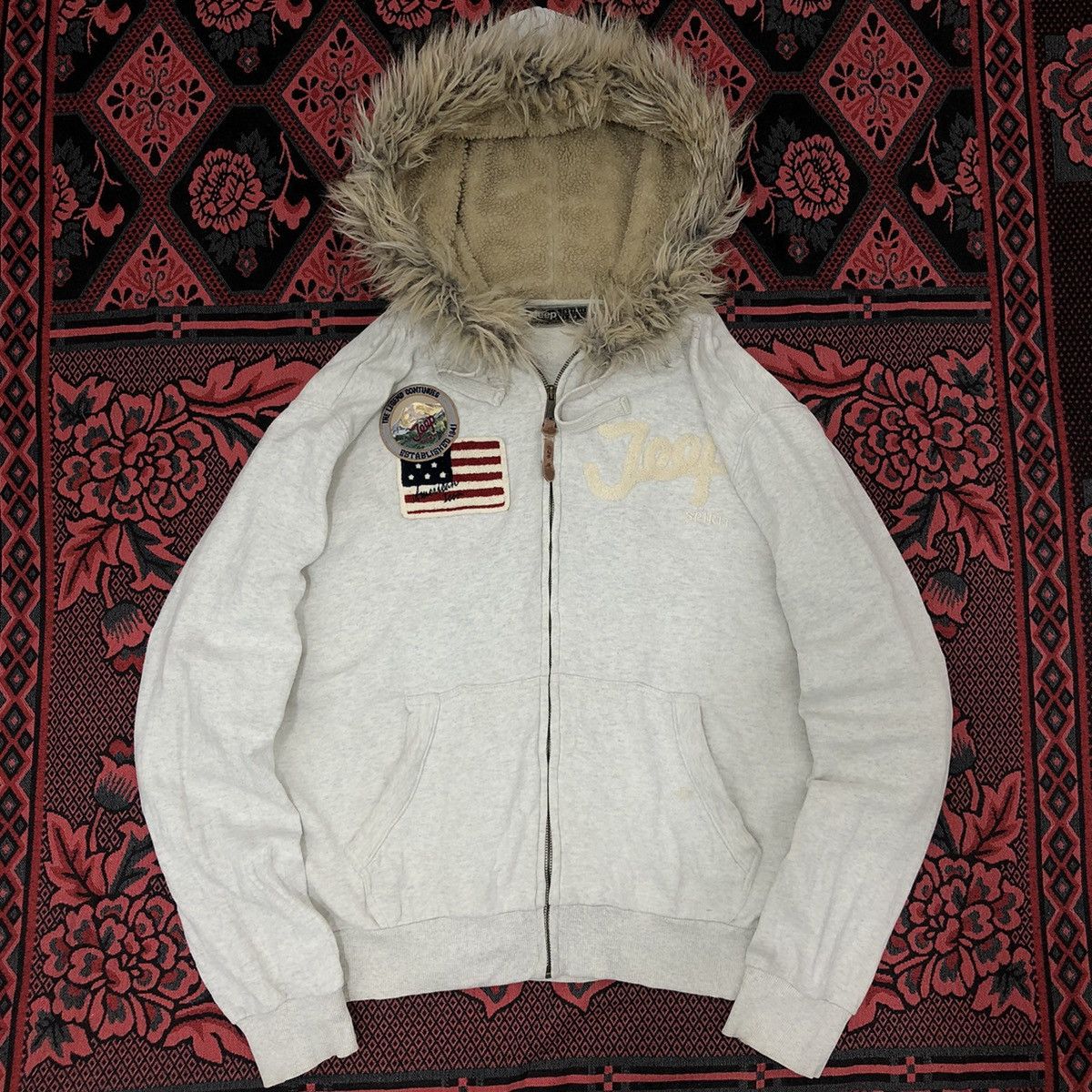 If Six Was Nine JEEP FAUX FUR HOODED JACKET Size US XL / EU 56 / 4 - 1 Thumbnail