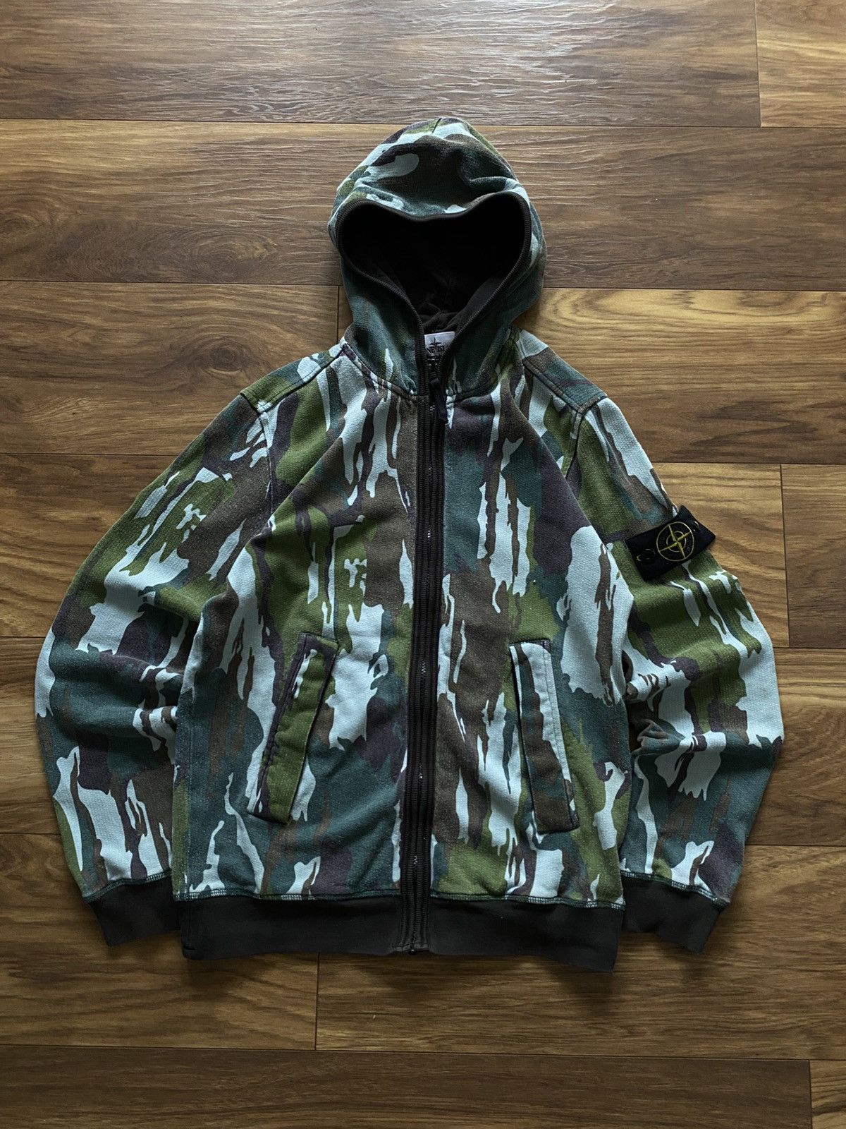 Stone Island Stone Island Flowing Camo Zip hoodie Y2k Swag Size US M / EU 48-50 / 2 - 3 Thumbnail