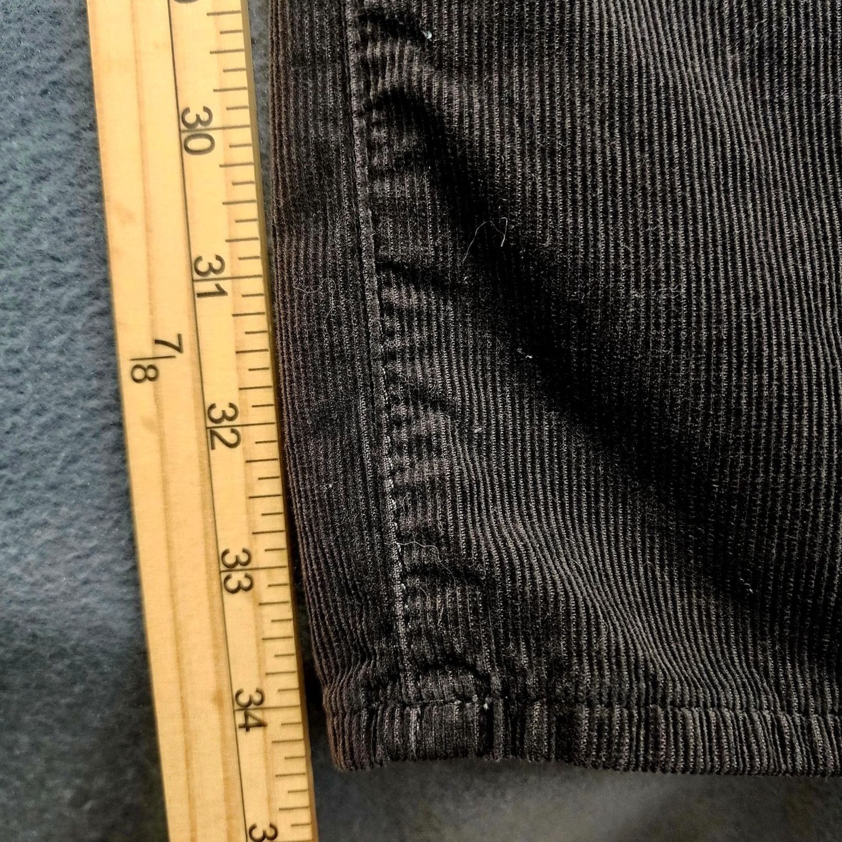 Vintage AG Adriano Goldschmied Pants Mens 32 Black 34x34 Corduroy The Protege Straight Leg Tag Size US 32 / EU 48 - 7 Thumbnail