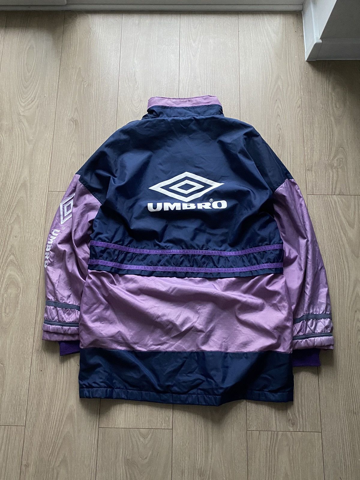 Umbro 90s Scotland Umbro Logo Bench Coat Jacket Size US M / EU 48-50 / 2 - 18 Thumbnail