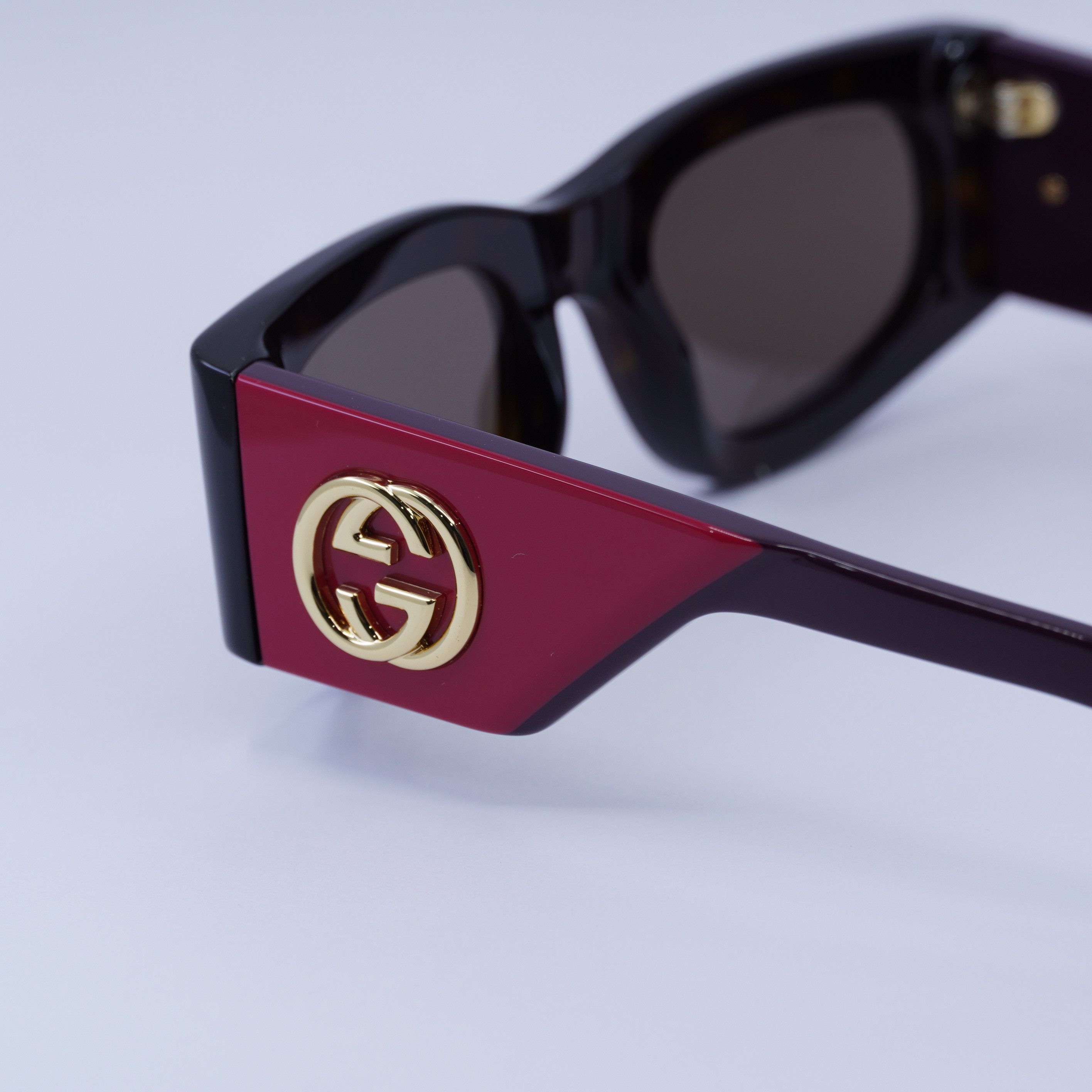 Gucci 🕶️ New Gucci GG1664S 004 Havana/Red Sunglasses Size ONE SIZE - 9 Thumbnail