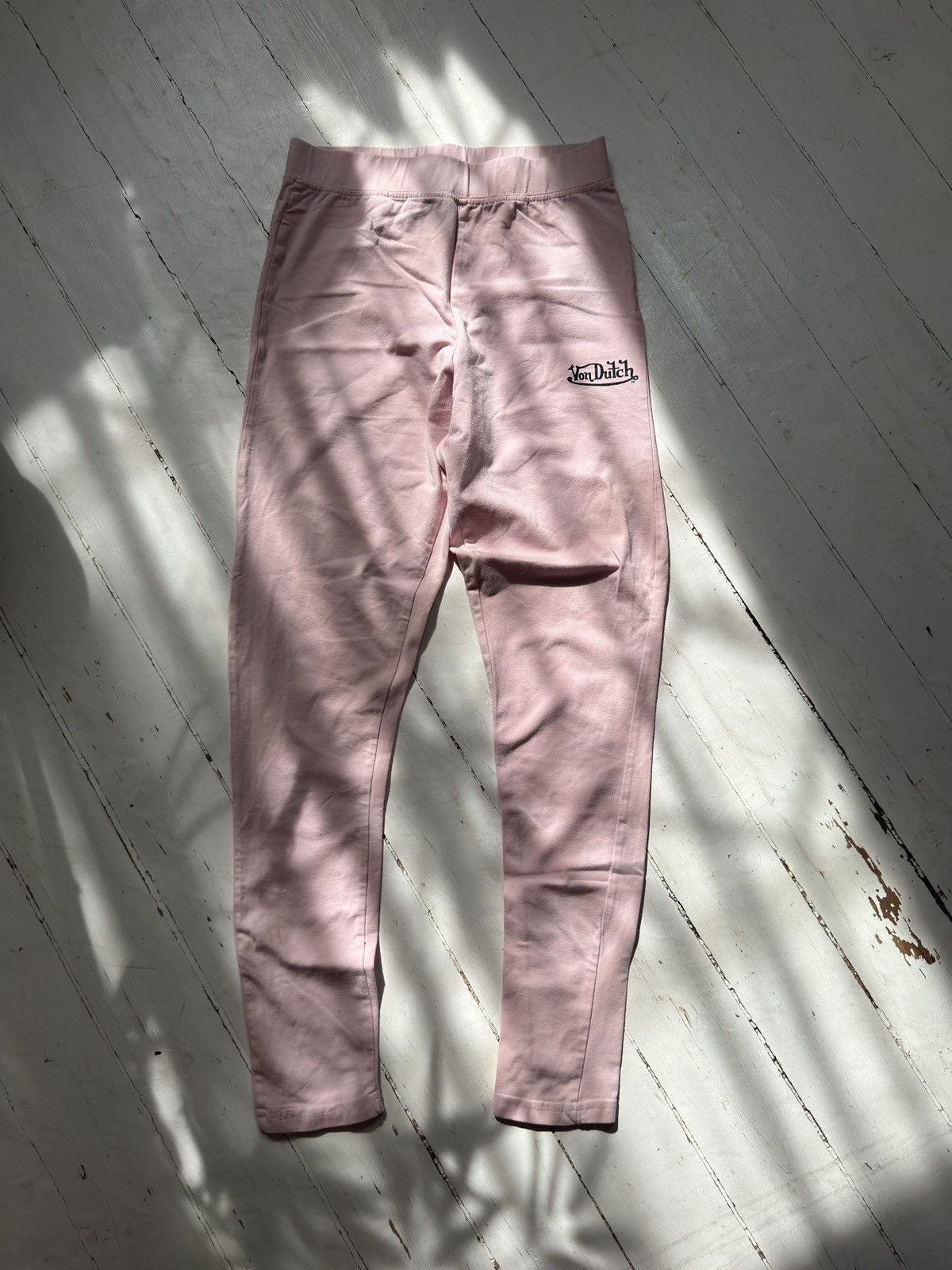 Von Dutch VINTAGE VON DUTCH PINK 2000s LEGGINGS Size 30" / US 8 / IT 44 - 1 Thumbnail