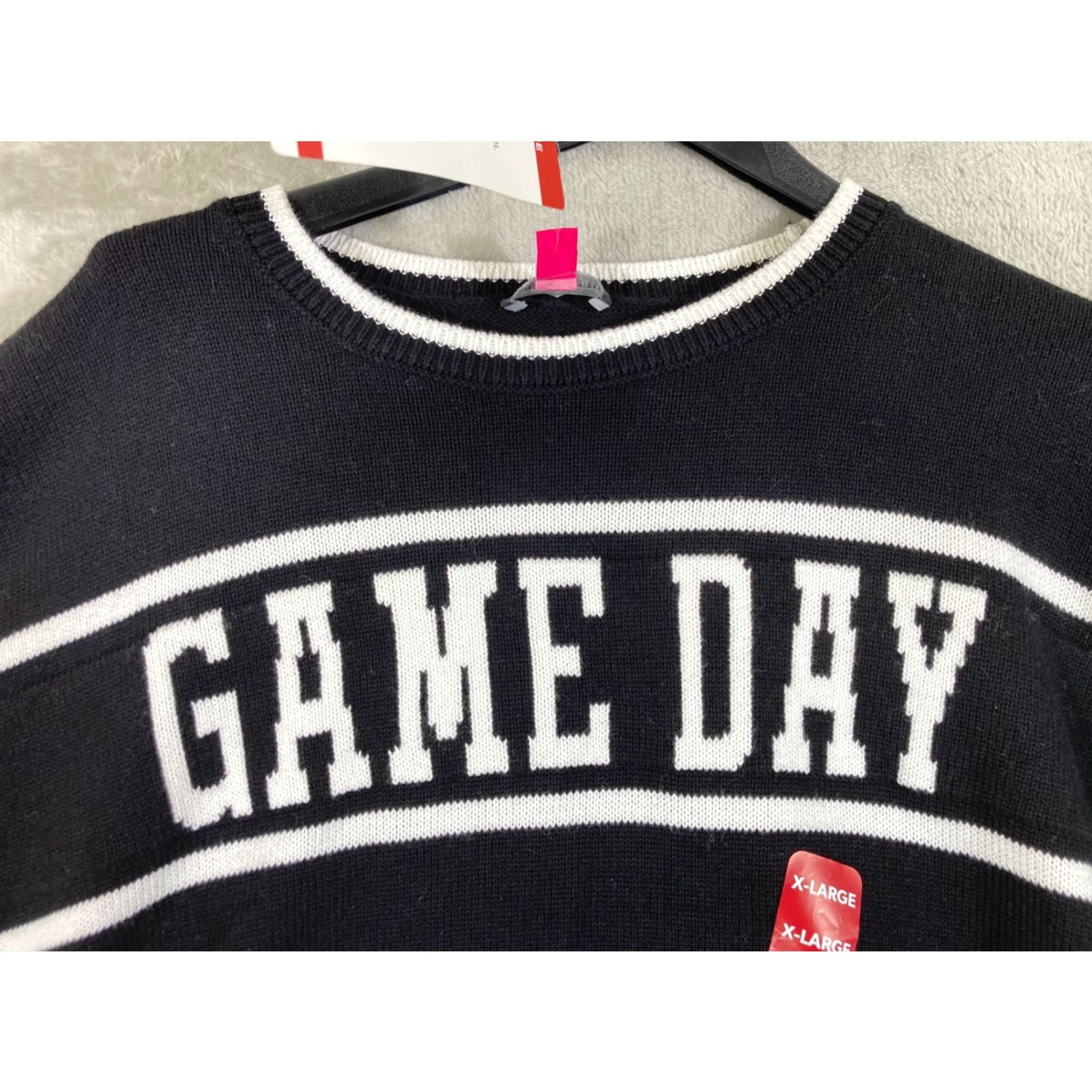 Vince Camuto Vince Camuto Pullover Sweater Womens XL Black Cotton Game Day Crew Neck NWT Long Sleeve Size XL / US 12-14 / IT 48-50 - 4 Thumbnail