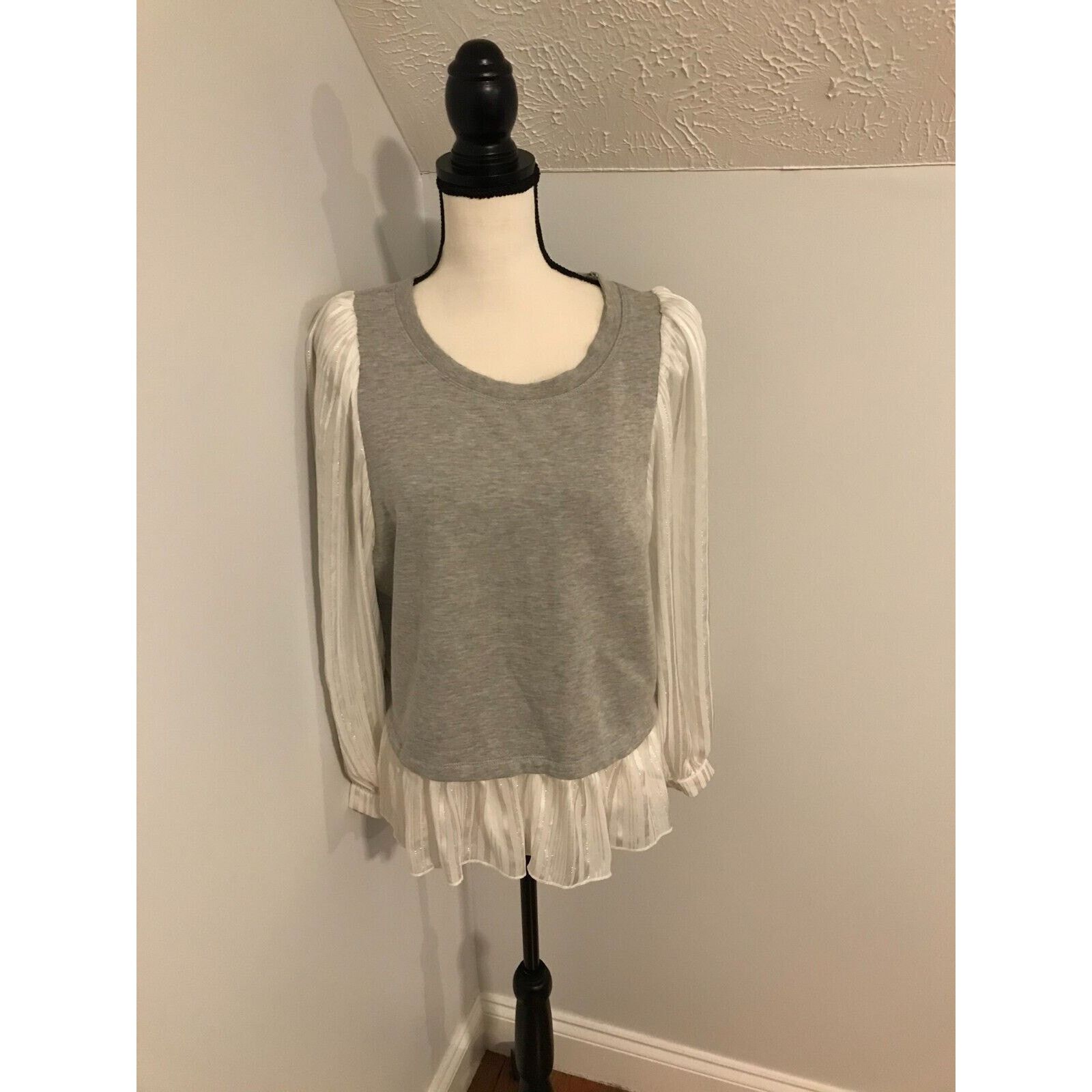 Anthropologie Anthropologie Akemi + Kin Nell Flutter Sleeve Sweatshirt Size L / US 10 / IT 46 - 1 Thumbnail
