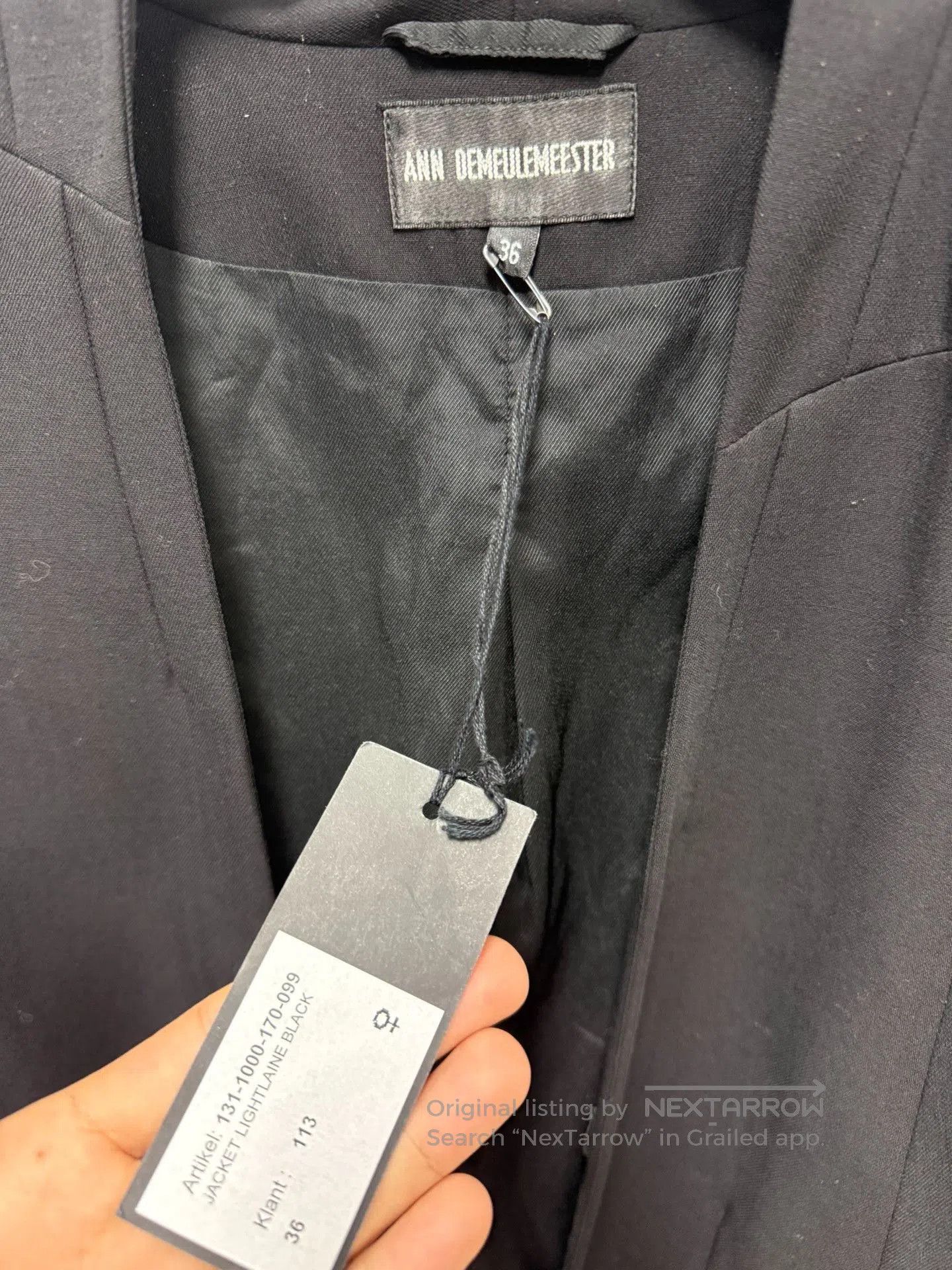 Ann Demeulemeester Ann Demeulemeester Pleated Square Shoulder Blazer. Size US M / EU 48-50 / 2 - 4 Thumbnail