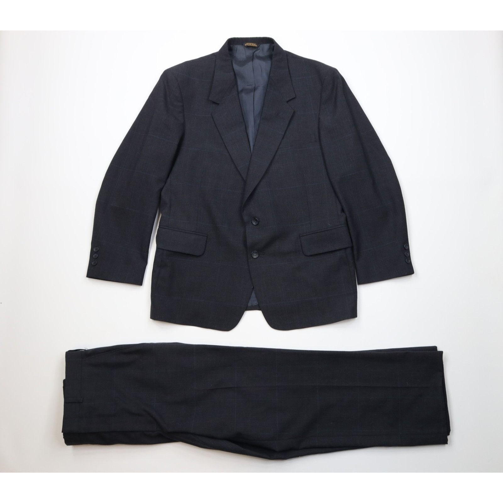 Vintage Vintage 70s Streetwear 2 Piece Wool Suit Wedding Size 44S - 1 Thumbnail