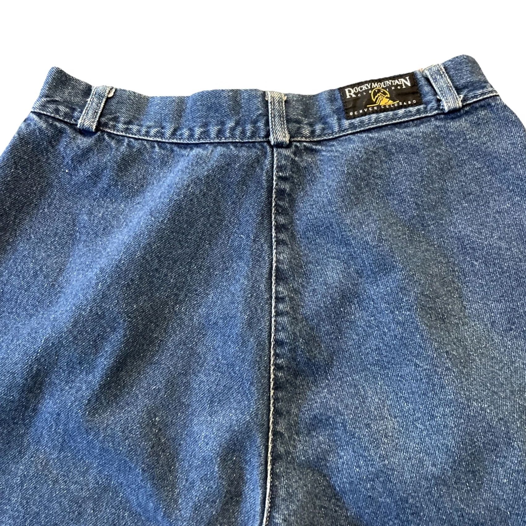 Vintage VINTAGE Rocky Mountain Jeans Womens High WAIST Regular 26 30 Blue Denim 90s Western Comfort Pockets Jeans Size 30" / US 8 / IT 44 - 5 Thumbnail