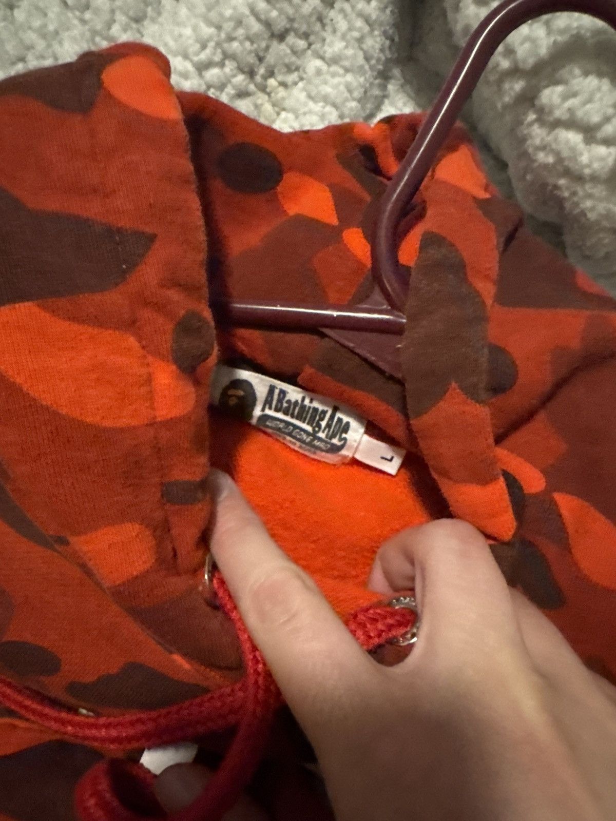 Bape BAPE RED CAMO SPELL OUT PULLOVER Size US L / EU 52-54 / 3 - 8 Thumbnail