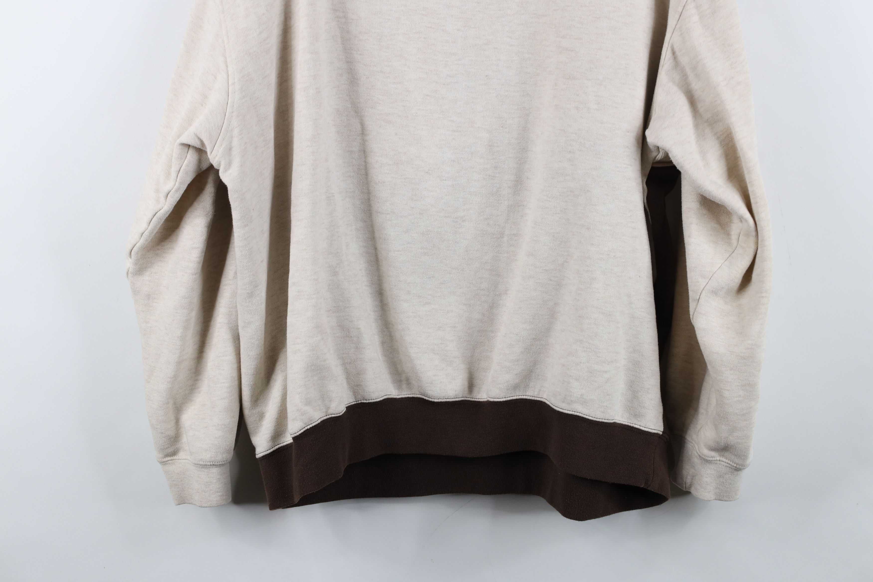 Vintage Vintage 90s Streetwear Collared Pullover Sweatshirt Brown Size US XL / EU 56 / 4 - 13 Thumbnail