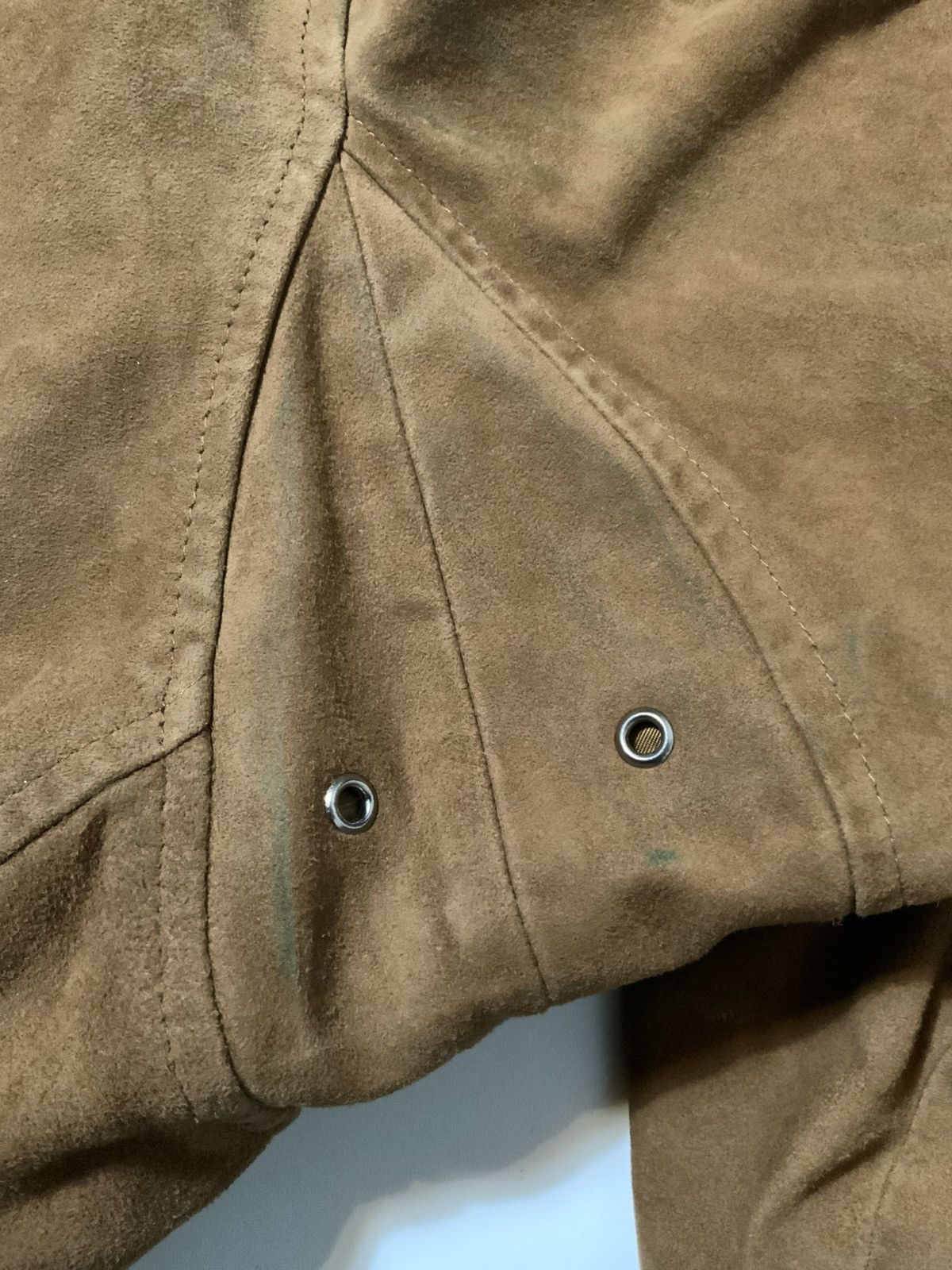 Golden Bear × Vintage Vintage Golden Bear Suede Leather Cognac Zip Bomber Jacket Size US XL / EU 56 / 4 - 11 Thumbnail