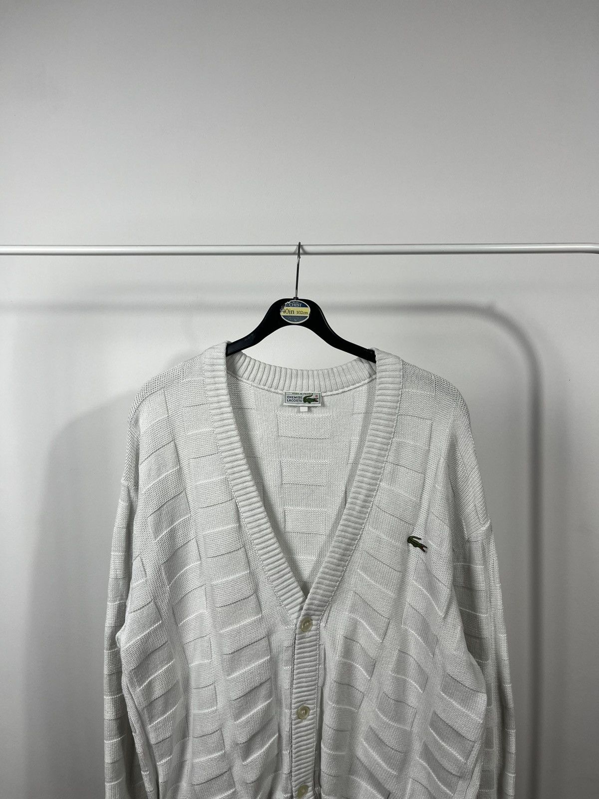 Lacoste Vintage Chemise Lacoste Cardigan Made in France Size 5 Size US XL / EU 56 / 4 - 2 Thumbnail