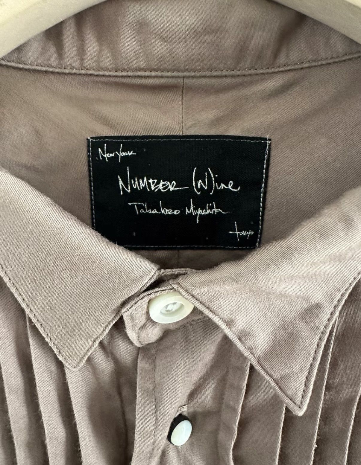 Number (N)ine Number (N)ine 07SS About A Boy Ruched front placket shirt Size US M / EU 48-50 / 2 - 6 Thumbnail