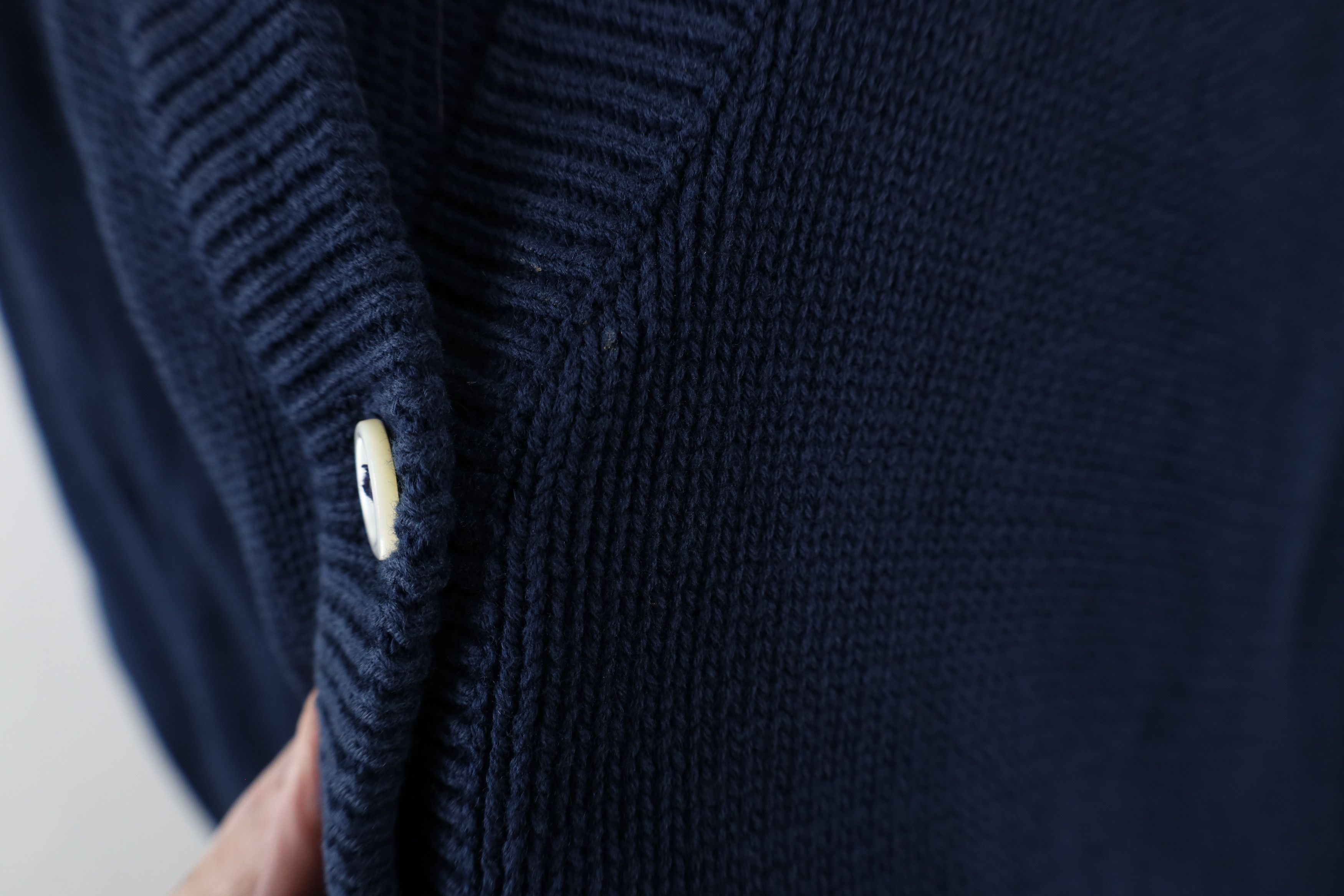 Vintage Vintage 90s Streetwear Cotton Knit Cardigan Sweater Blue Size L / US 10 / IT 46 - 4 Thumbnail