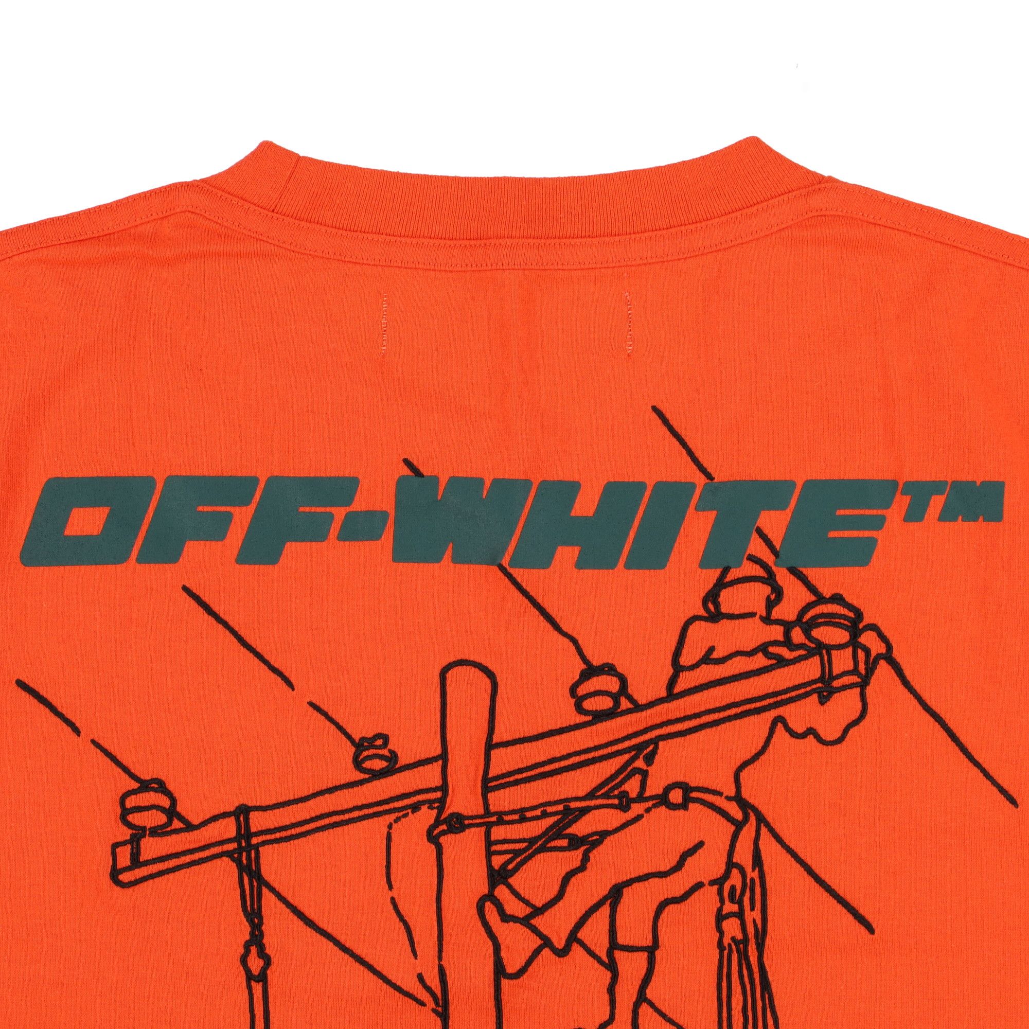 Off-White Orange Trellis Worker Logo T-shirt Size US XL / EU 56 / 4 - 7 Thumbnail