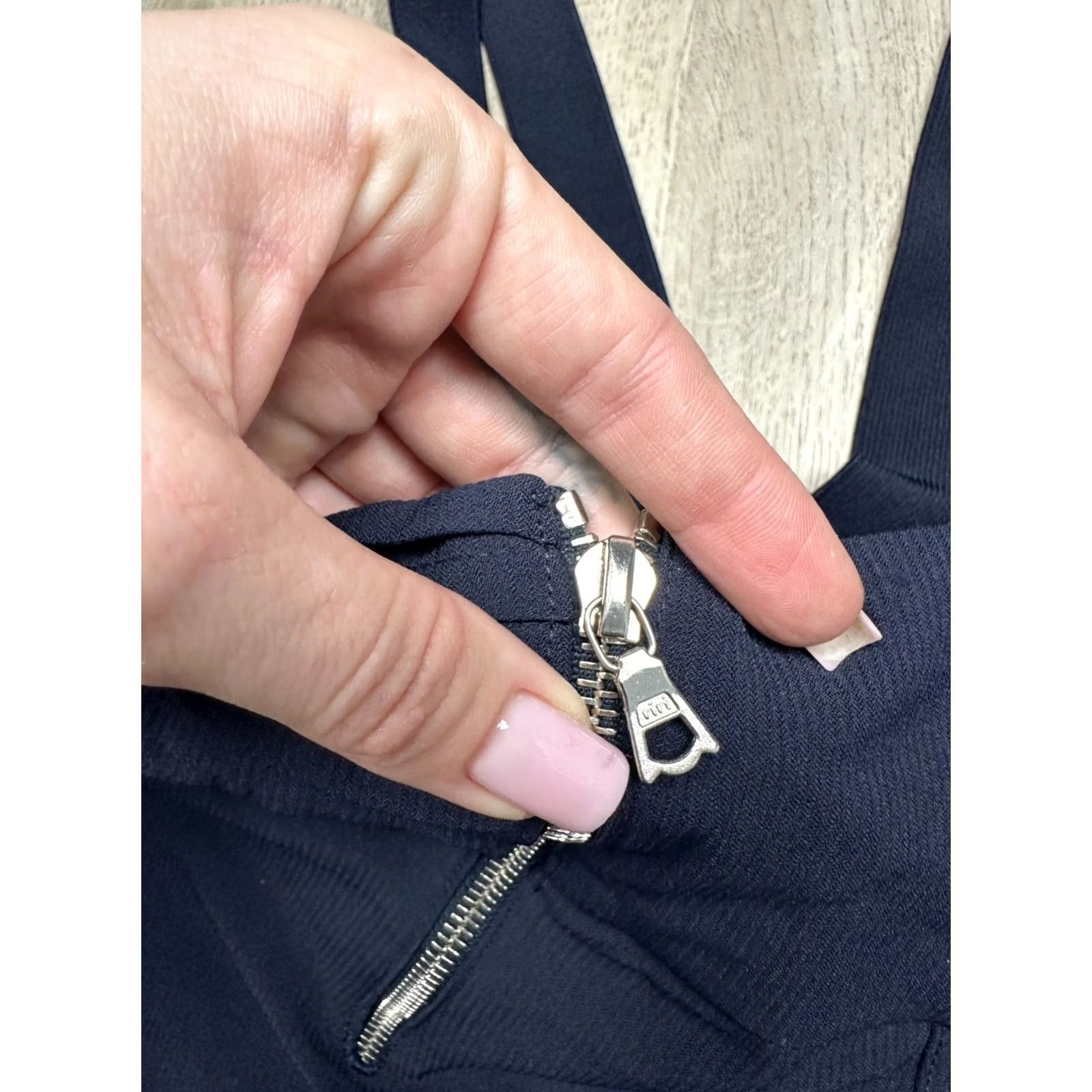 Gloverall Marithe + Francois Girbaud 90s Vintage Pants Overall Womens M Blue Polyamide Zipper Overalls 90s Theme Vintage Size 32" / US 10 / IT 46 - 5 Thumbnail