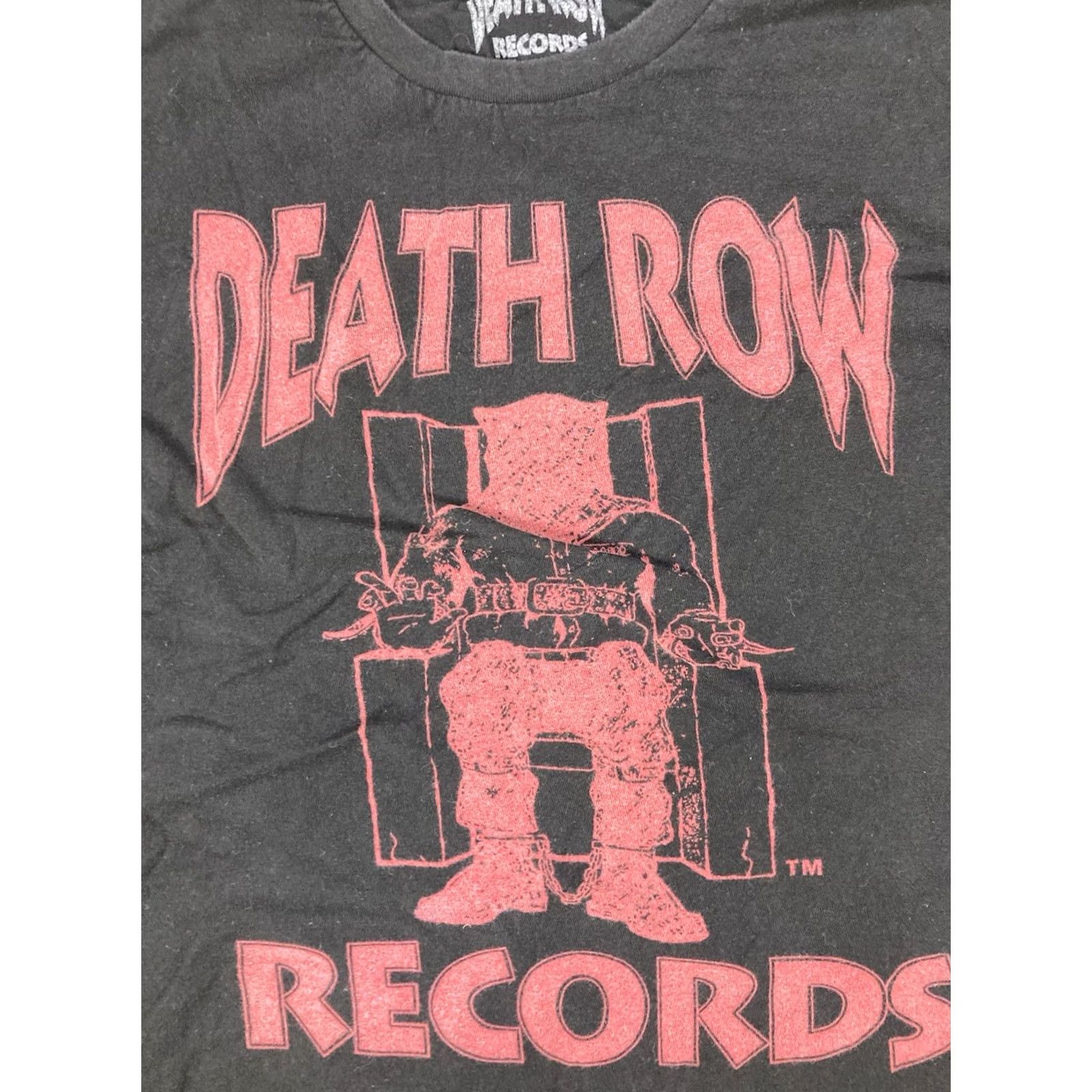 Ripple Junction VINTAGE Death Row Records T-Shirt Women Medium Black Short Sleeve Music Shirt Size M / US 6-8 / IT 42-44 - 2 Thumbnail