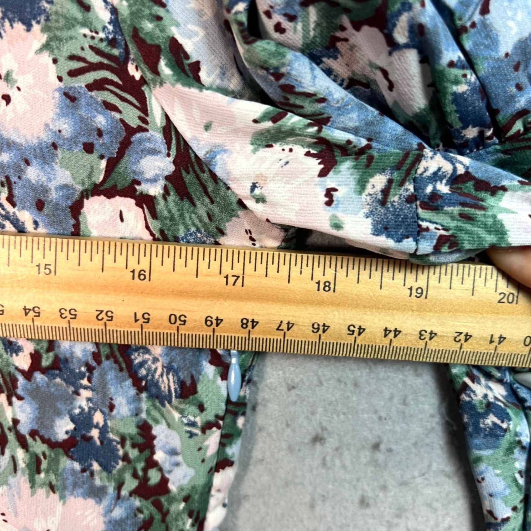 Vintage En Saison Floral Maxi Dress Long Sleeve Womens Size S Blue Maxi Floral Dress Womens S Blue Size S / US 4 / IT 40 - 5 Thumbnail