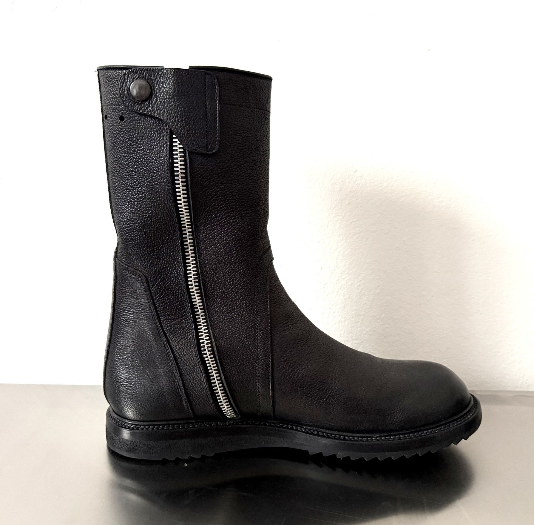 Rick Owens Rick Owens Black Leather Zip Boots EU44 / UK10 Size US 11 / EU 44 - 8 Thumbnail
