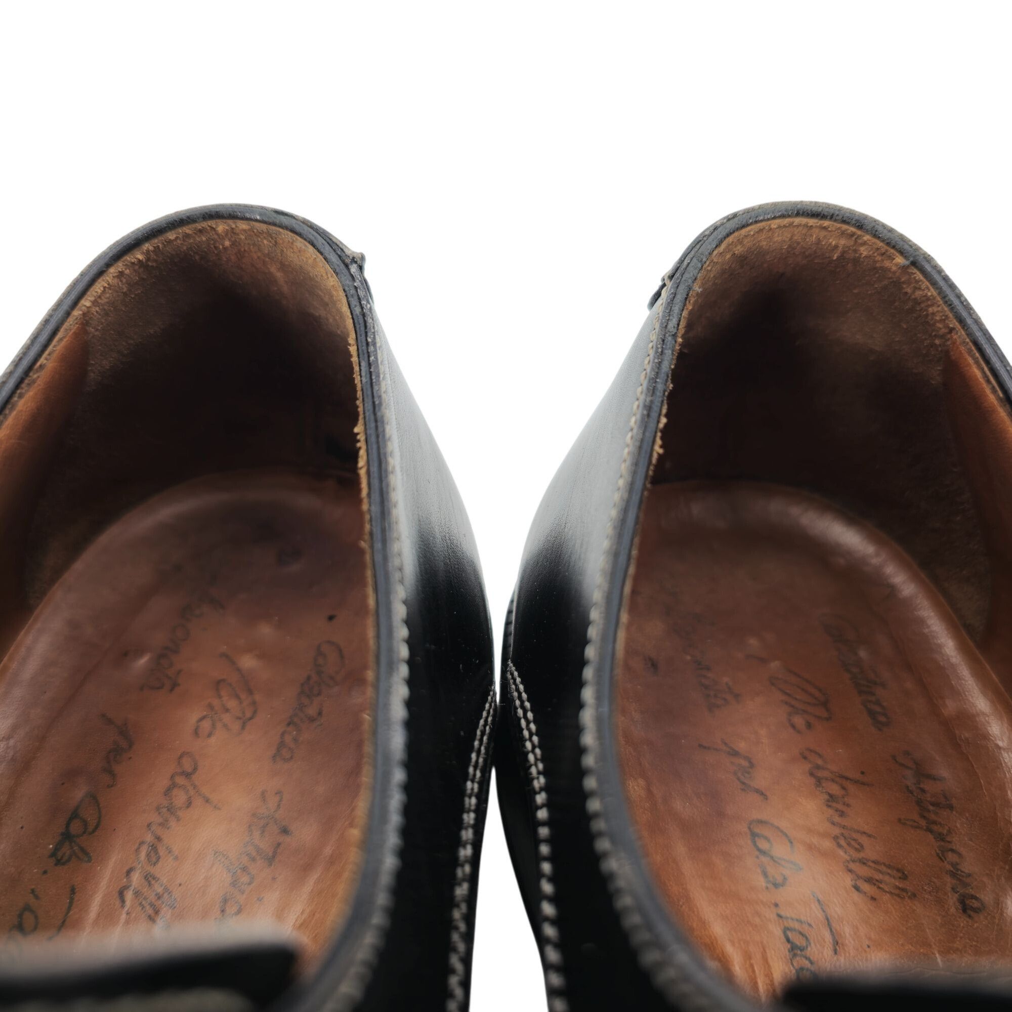 Other Vintage Italian McDowell Men 9.5D /8.5UK Black Leather Derby Size US 9.5 / EU 42-43 - 6 Thumbnail