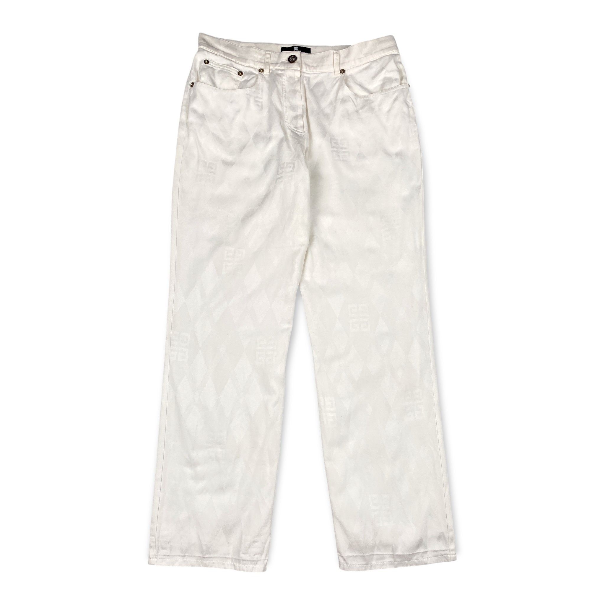 Givenchy Vision 4G Monogram Button Fly Denim Trousers Size US 29 - 1 Thumbnail