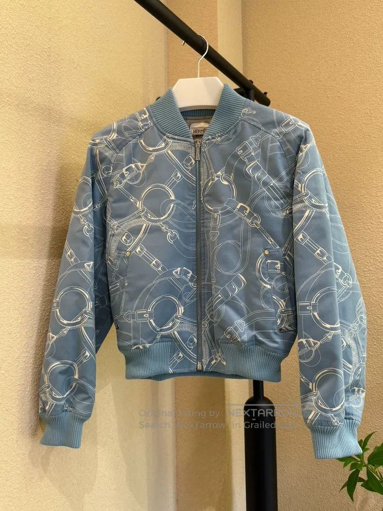 Hermes Hermes Women's Flight Jacket, Blue Size XXS / US 00 / IT 34 - 1 Thumbnail