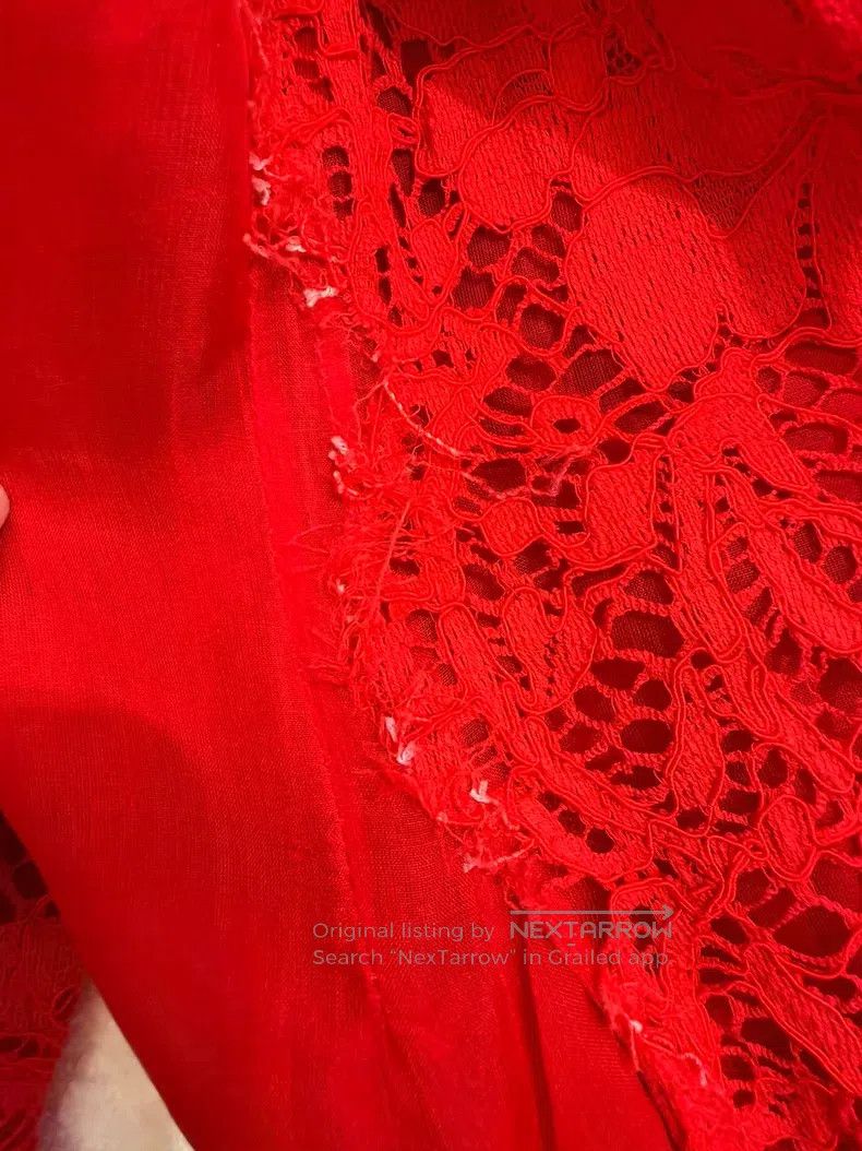 Valentino Valentino Red lace dress Size S / US 4 / IT 40 - 5 Thumbnail