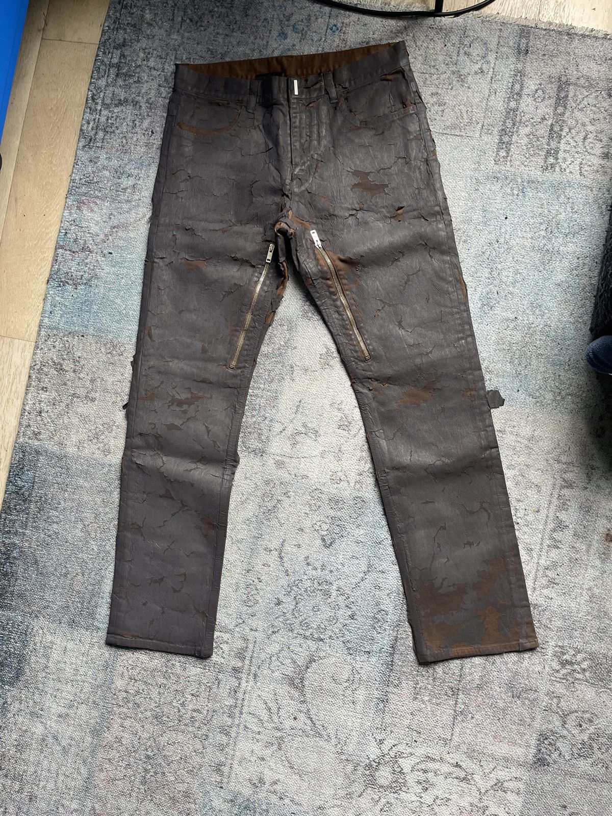 Image of Givenchy Denim Zip Pants in Brown, Men's (Size 31)