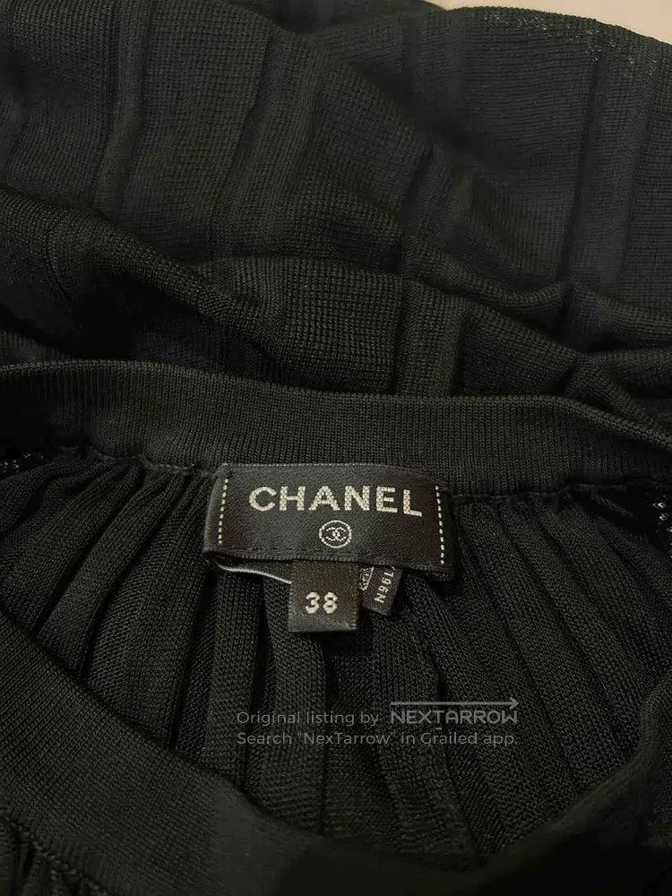 Chanel Chanel Black and silver glitter pleated long-sleeved dress Size XS / US 0-2 / IT 36-38 - 5 Thumbnail