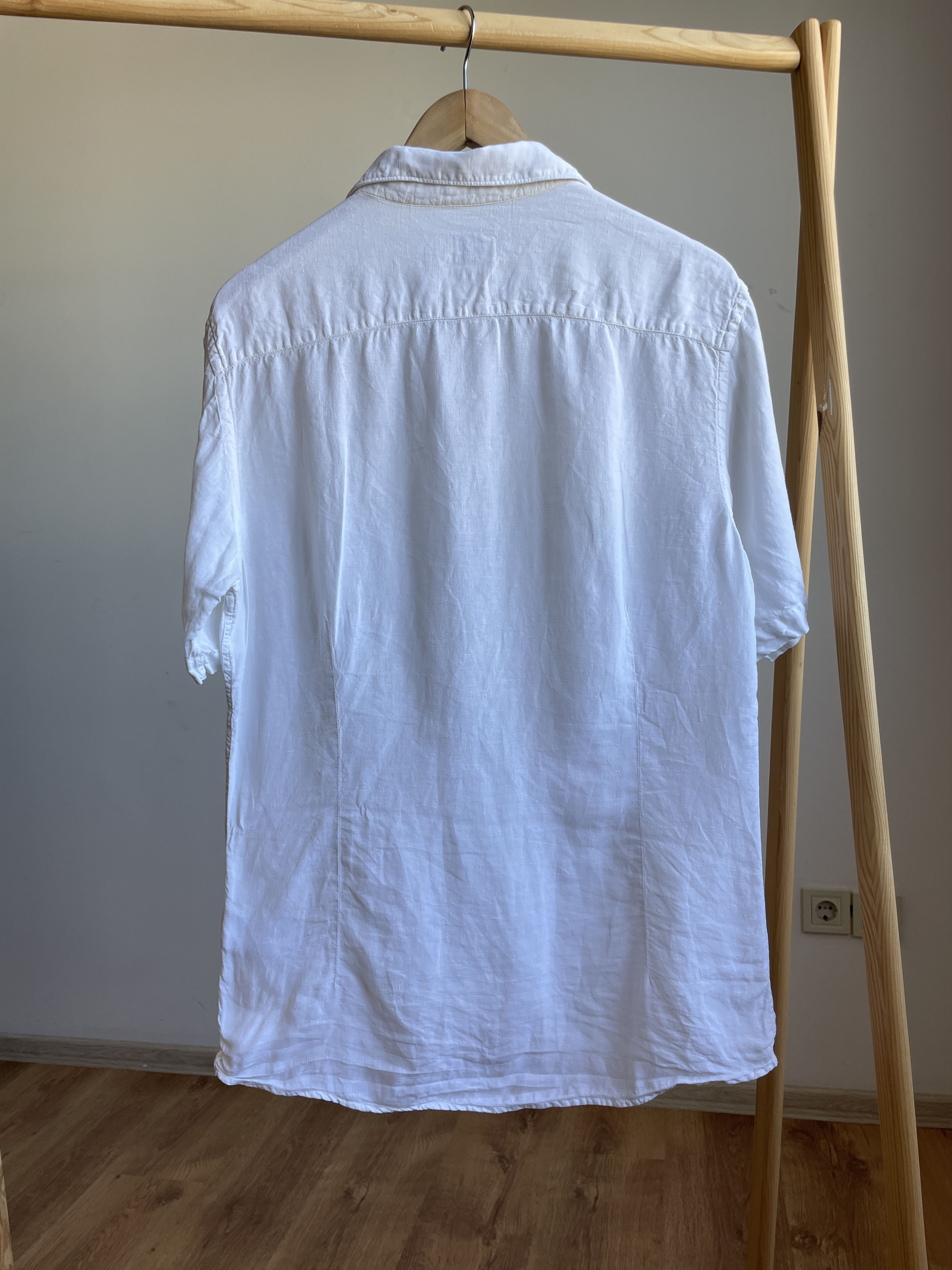 Hackett Hackett Garment Dyed Linen Short Sleeve Slim Fit Shirt Size US M / EU 48-50 / 2 - 2 Thumbnail