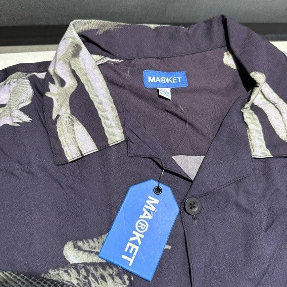 Market NWT MARKET MONITOR VACATION BLACK BUTTON UP SZ MEDIUM M Size US M / EU 48-50 / 2 - 5 Thumbnail