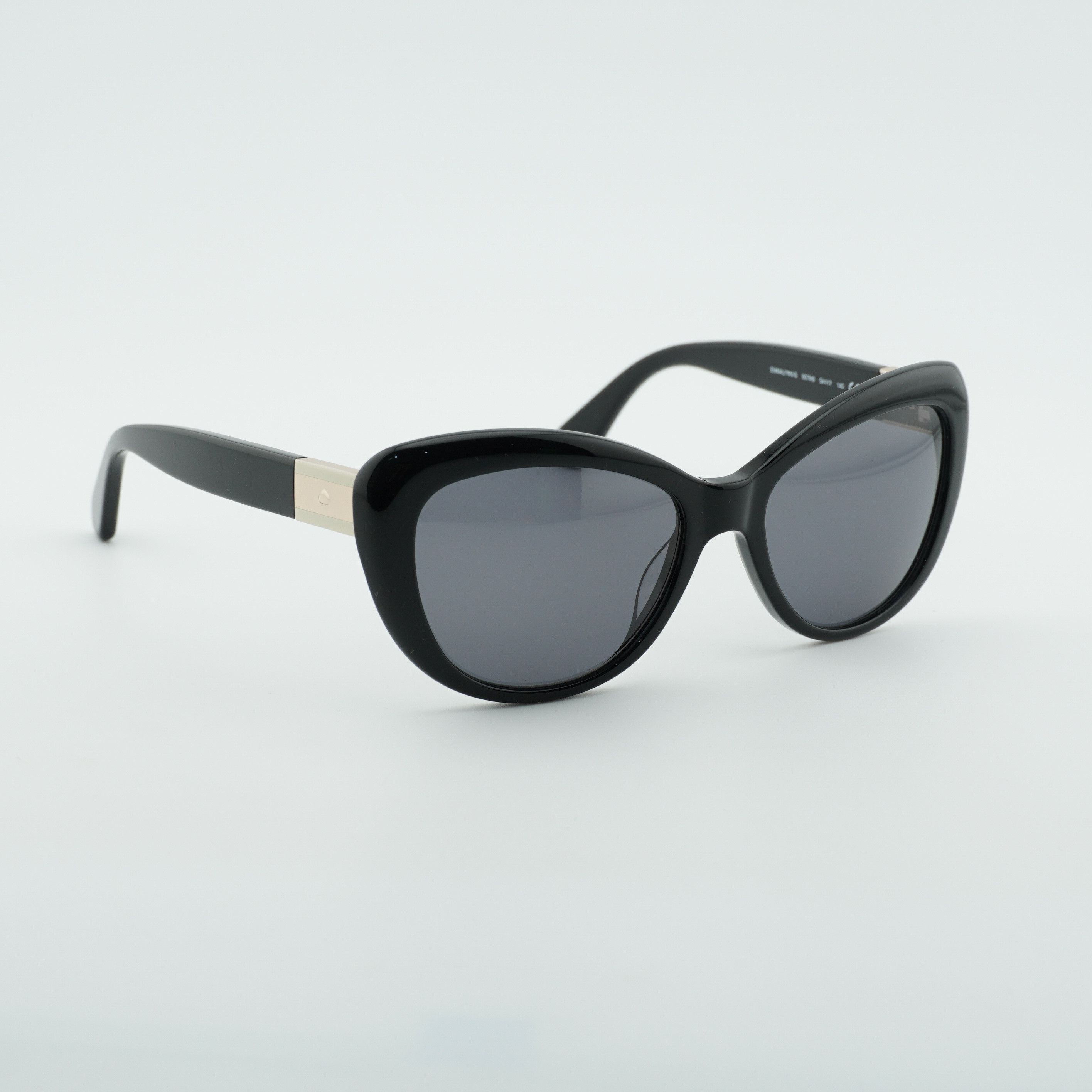 Kate Spade Kate Spade EMMALYNN/S 0807 M9 Sunglasses Black Cat Eye Frame Size ONE SIZE - 7 Thumbnail