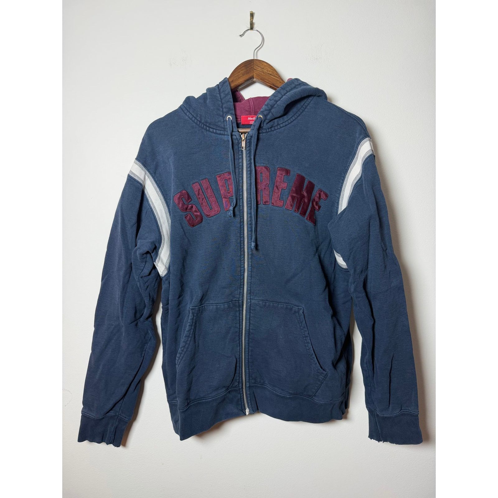 Supreme Supreme Jet Sleeve Zip Up Hooded Sweatshirt | Grailed