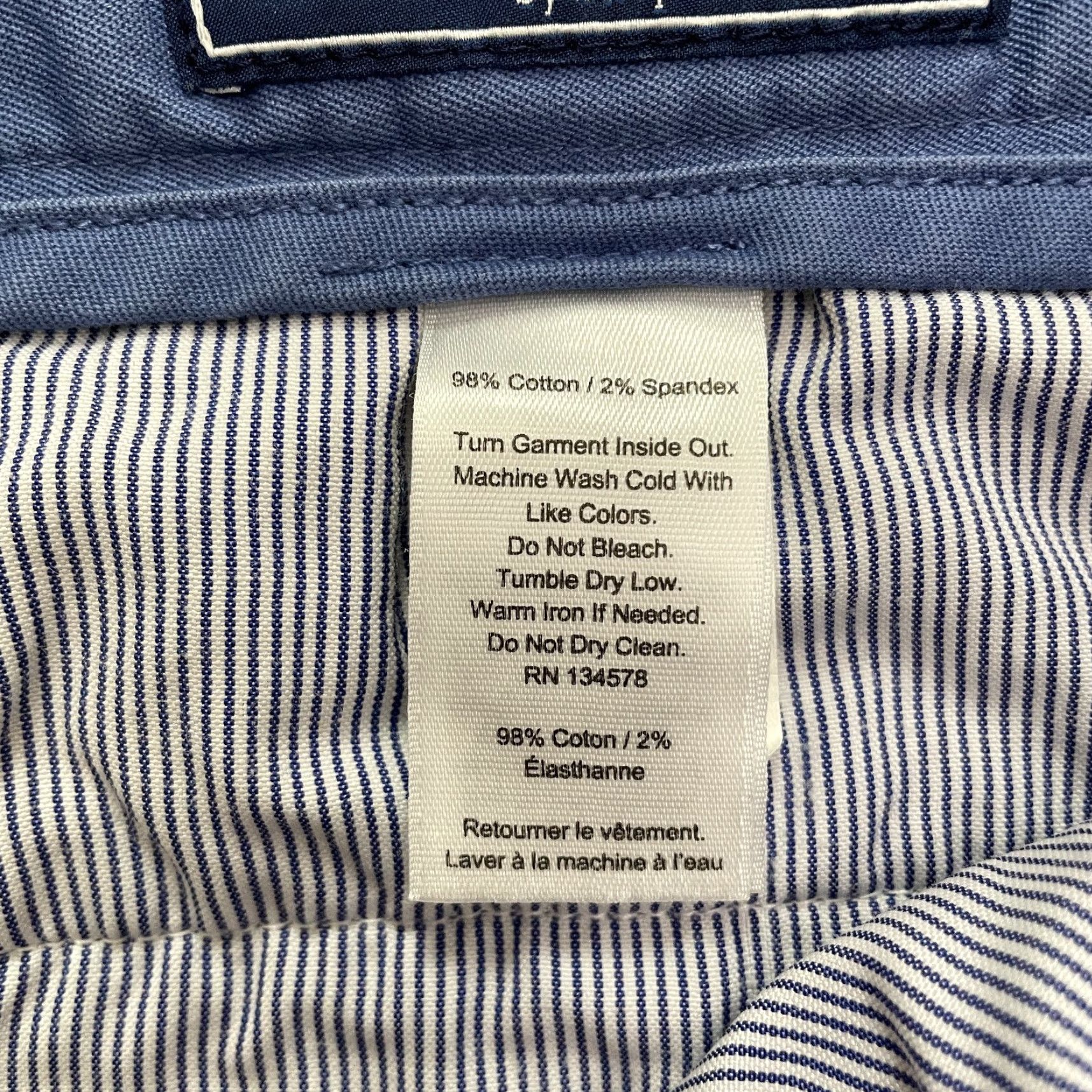 Vineyard Vines Vineyard Vines Breaker Chino Pants Mens 32x32 Blue Straight Leg Cotton Stretch Size US 32 / EU 48 - 6 Thumbnail