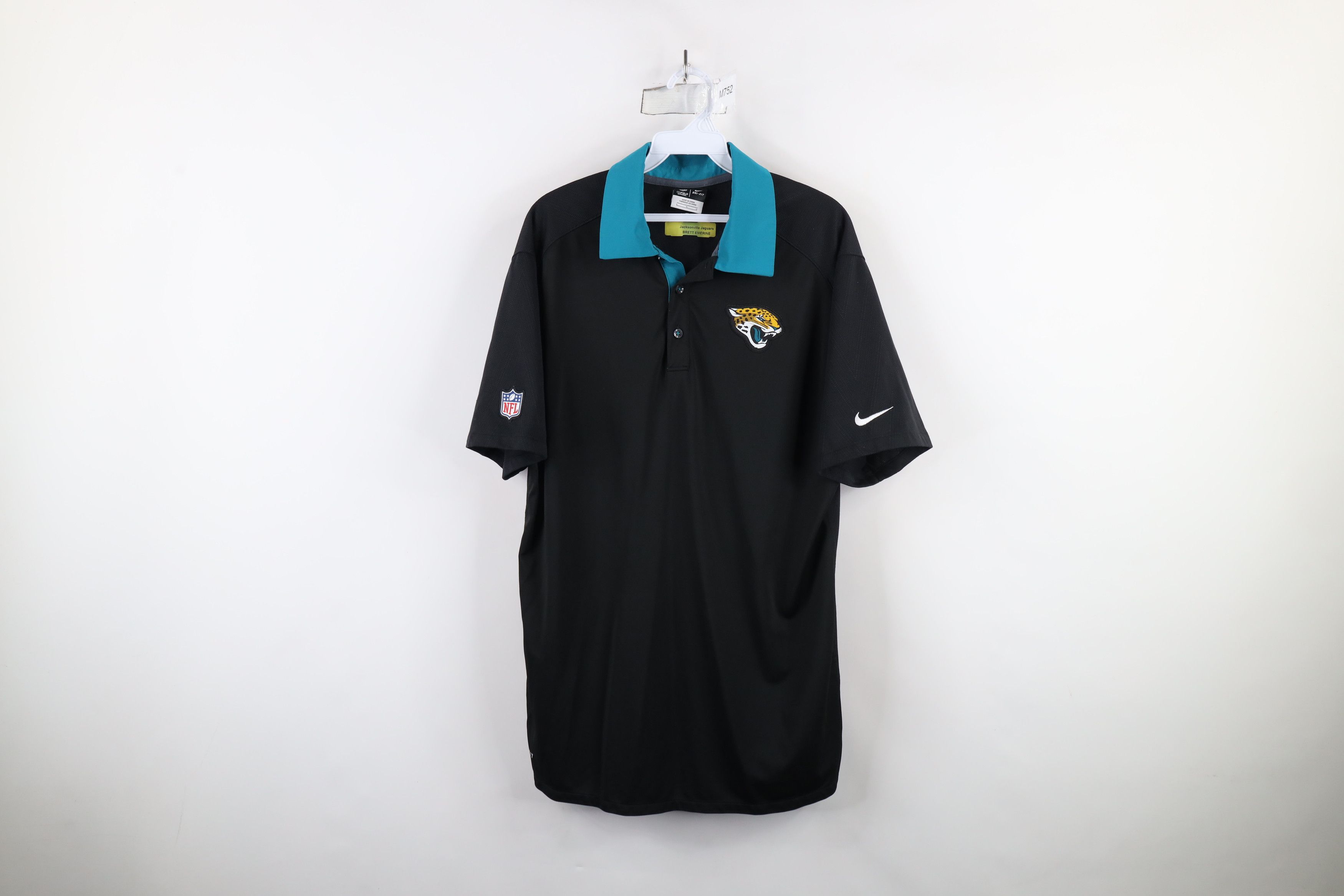 Nike × Vintage Nike On Field Jacksonville Jaguars Football Polo Shirt Size US L / EU 52-54 / 3 - 1 Thumbnail