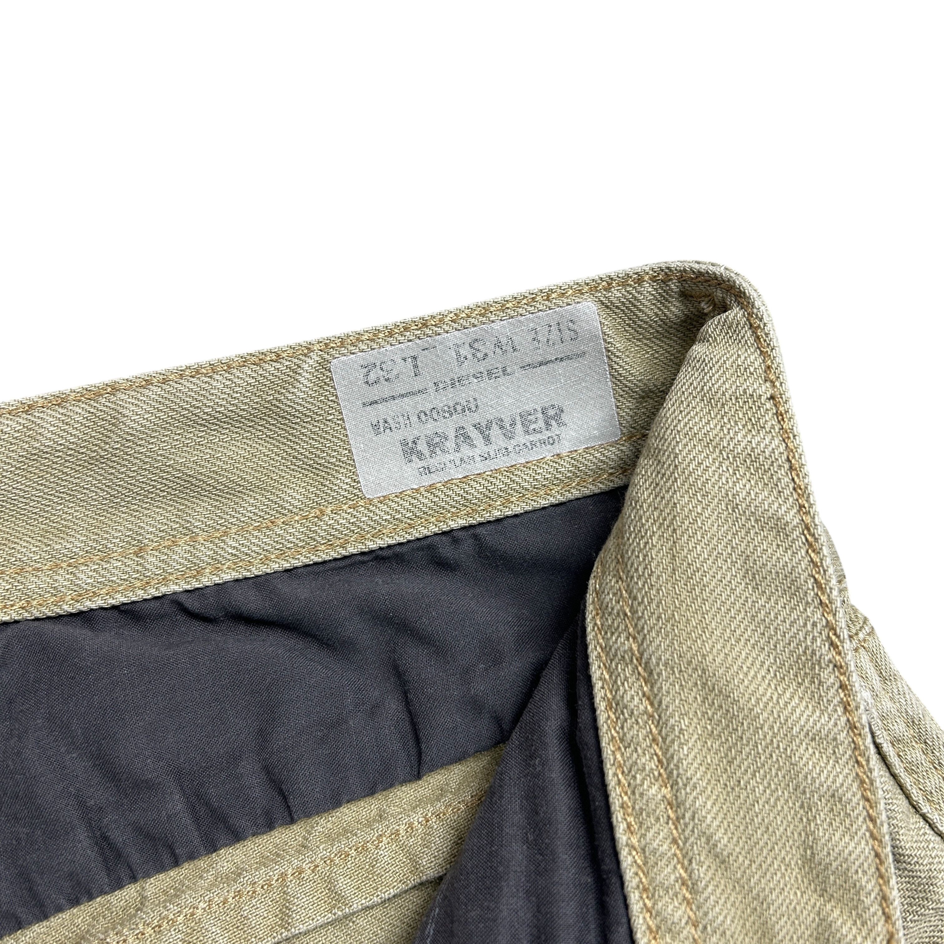 Diesel Diesel Krayver Regular Slim Carrot Beige Denim Men W31L32 Size US 31 - 8 Thumbnail